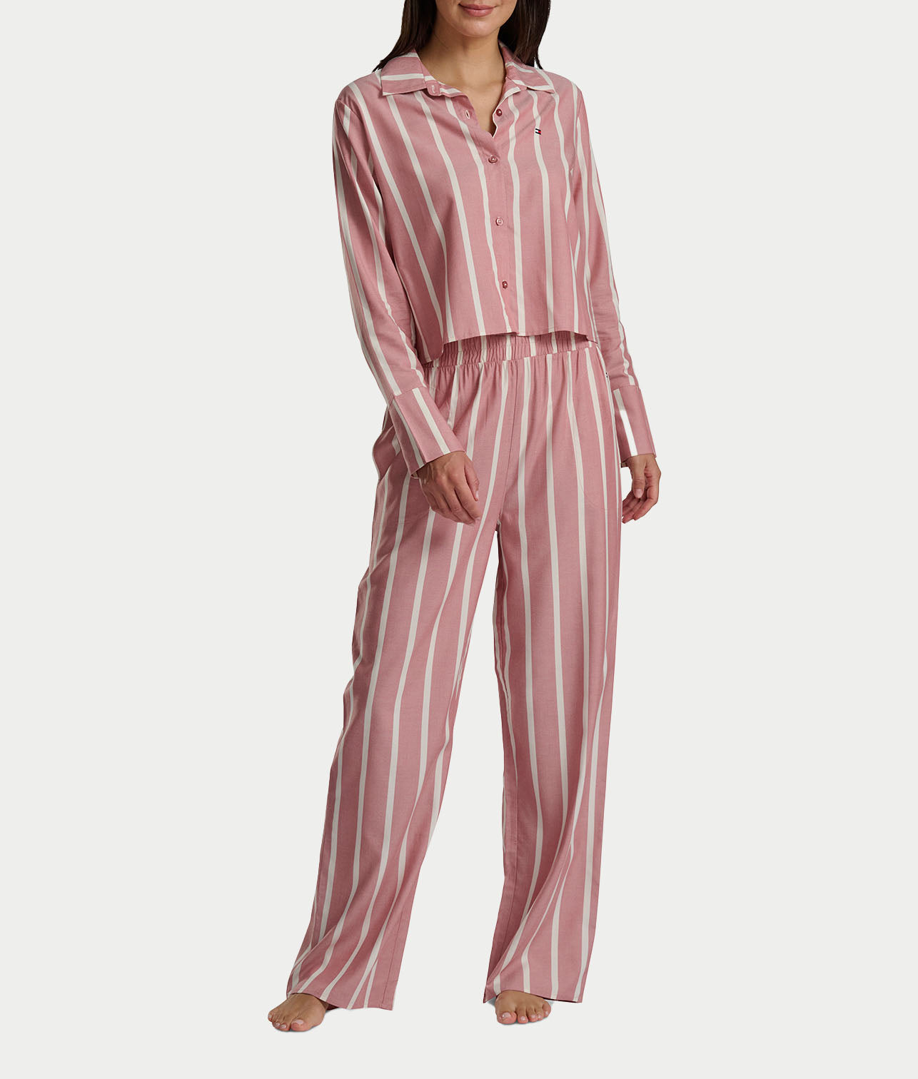 Woven Top & High-Waist Pant Set