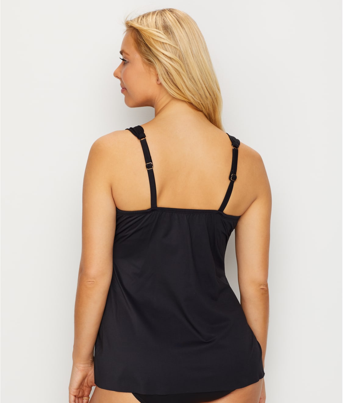 Solid Underwire Plunge Tankini Top D-DDD Cups thumbnail 2