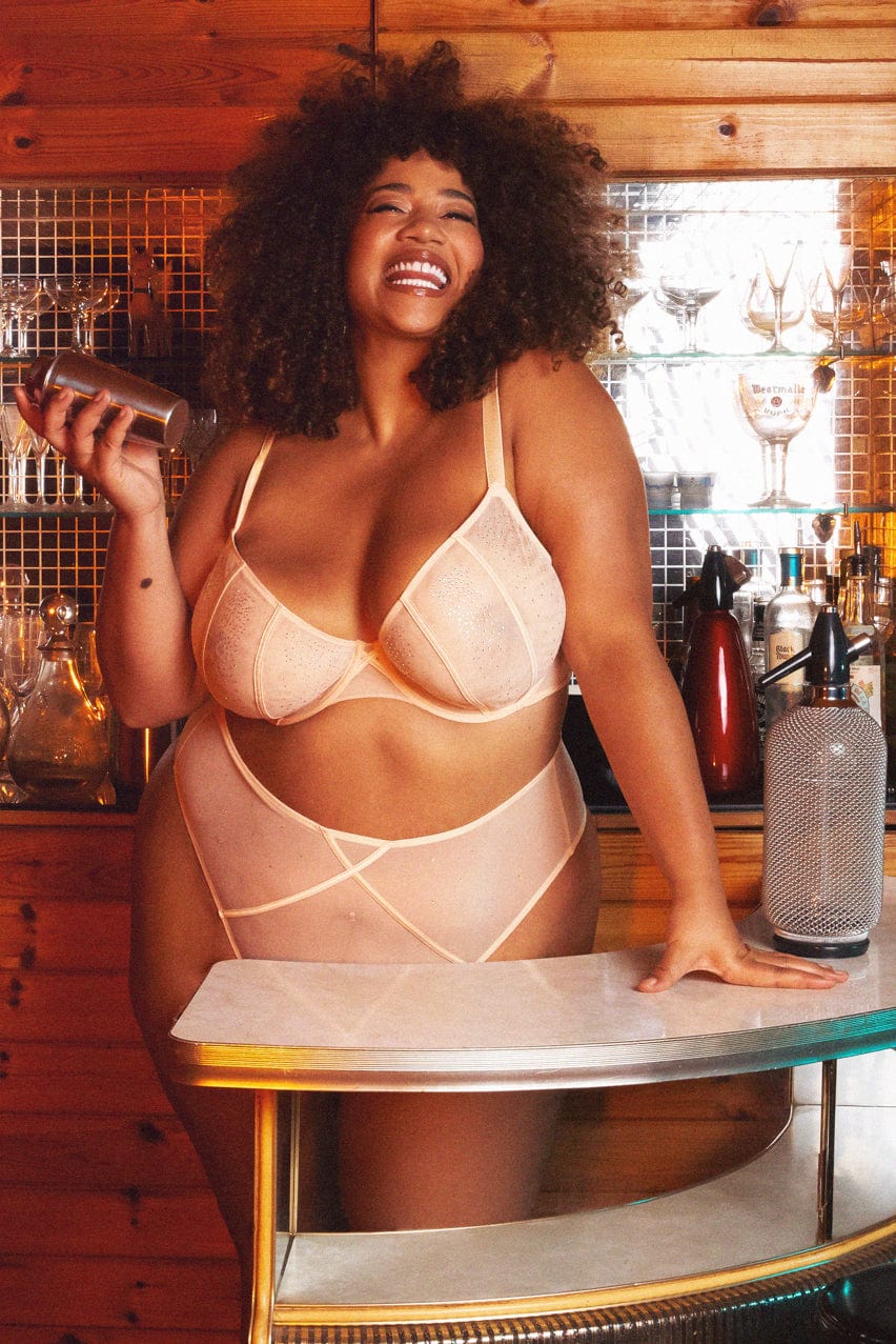 Nola Toffee Diamante Studded Bra thumbnail 2