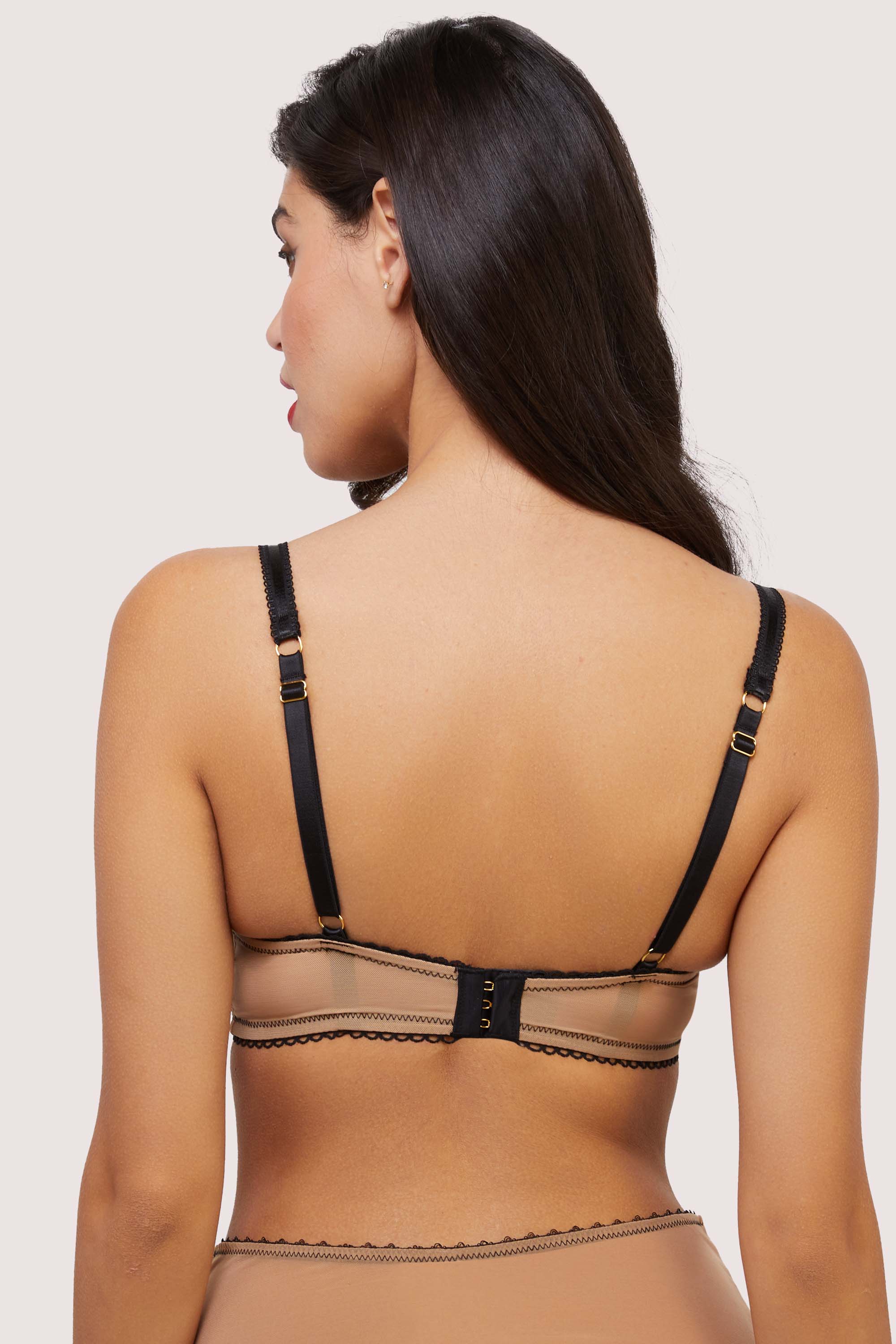 Esme Illusion Net and Fringe Push Up Plunge Bra thumbnail 2