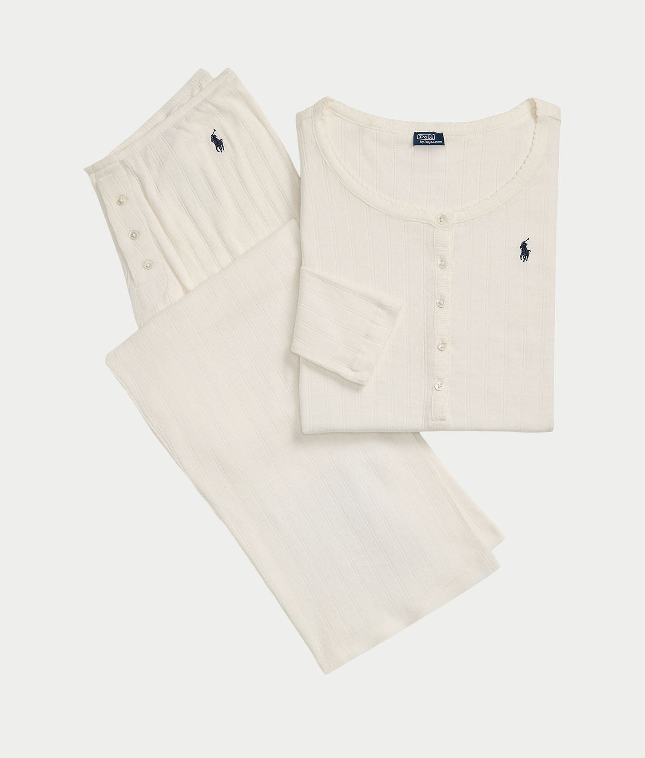 Henley Wide Leg Knit Pajama Set thumbnail 2