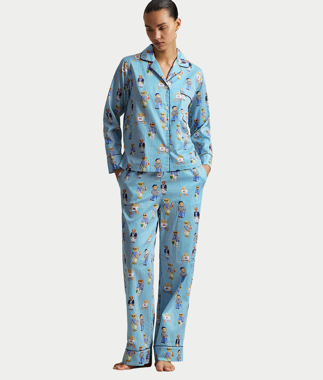 Heritage Polo Bear Woven Pajama Set