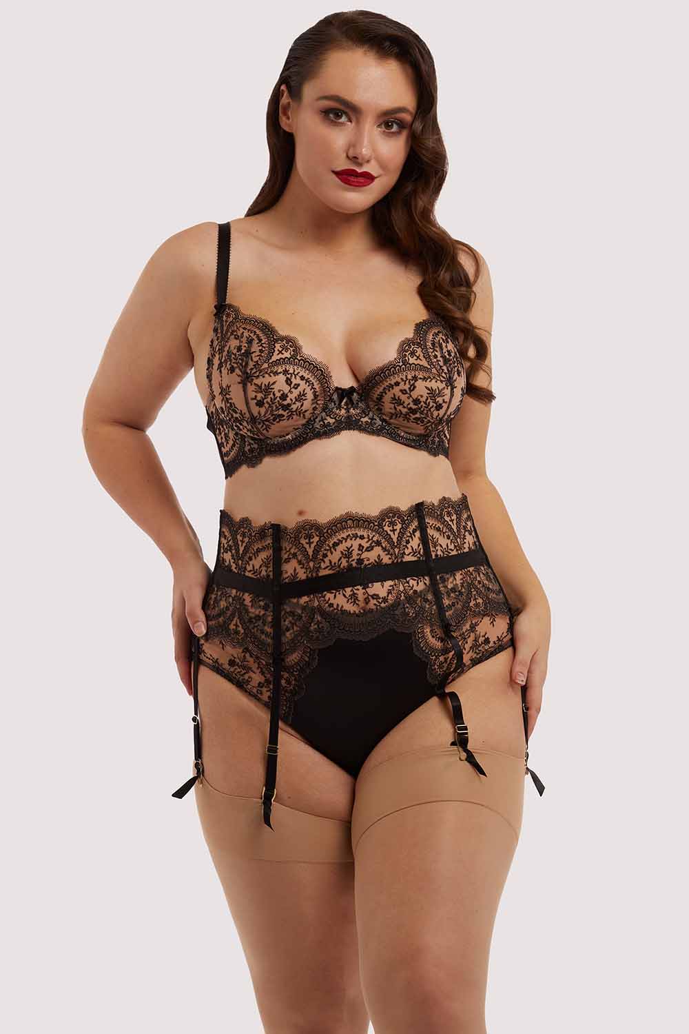 Severine Black Curve Suspender thumbnail 3