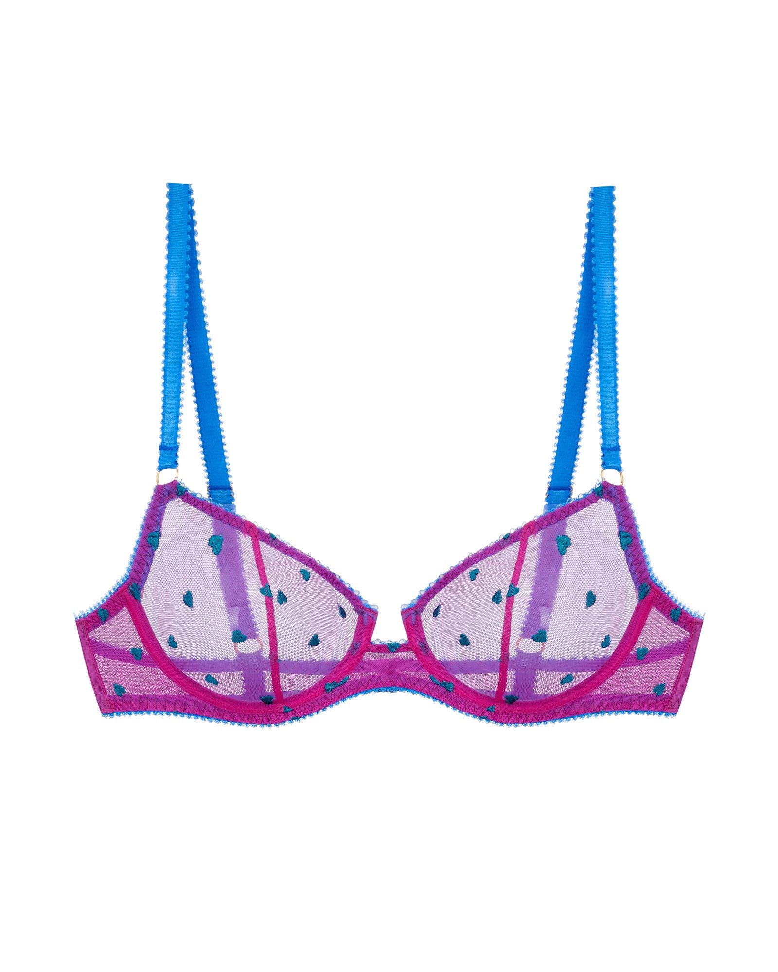 Mabel Heart Embrodiered Underwire Bra