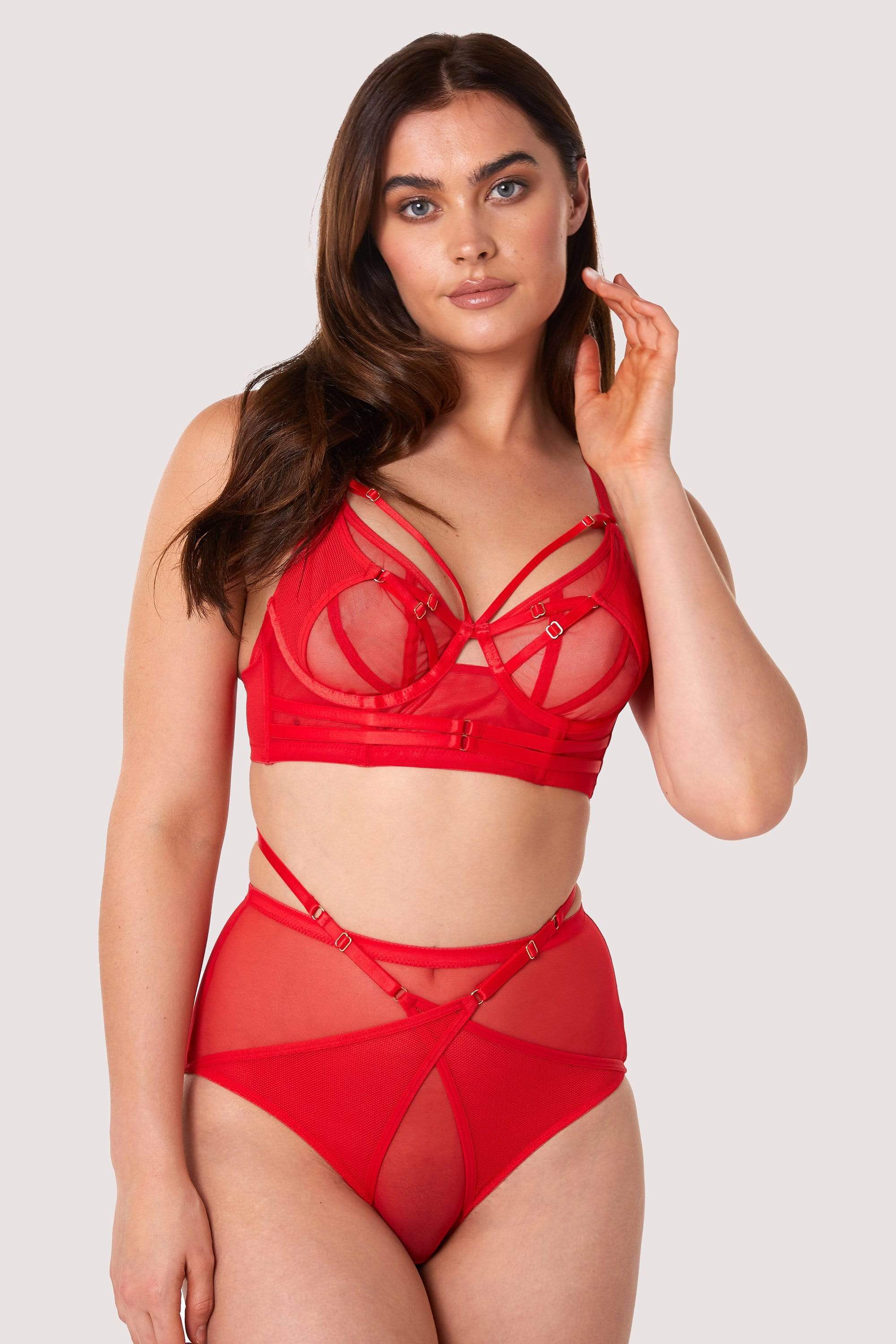 Eddie Red Crossover Wrap Bra thumbnail 3