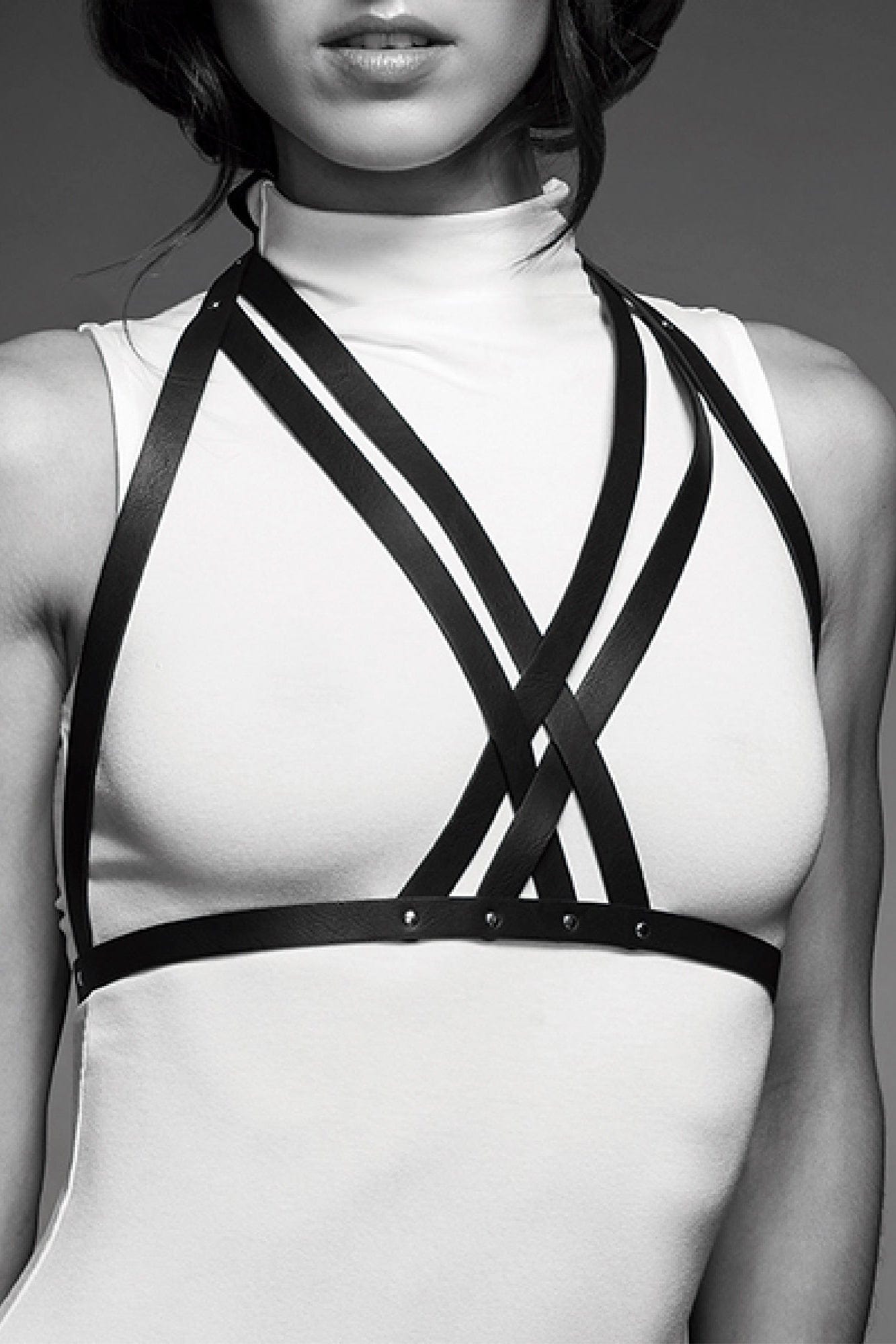Maze Black Halter Harness Bra