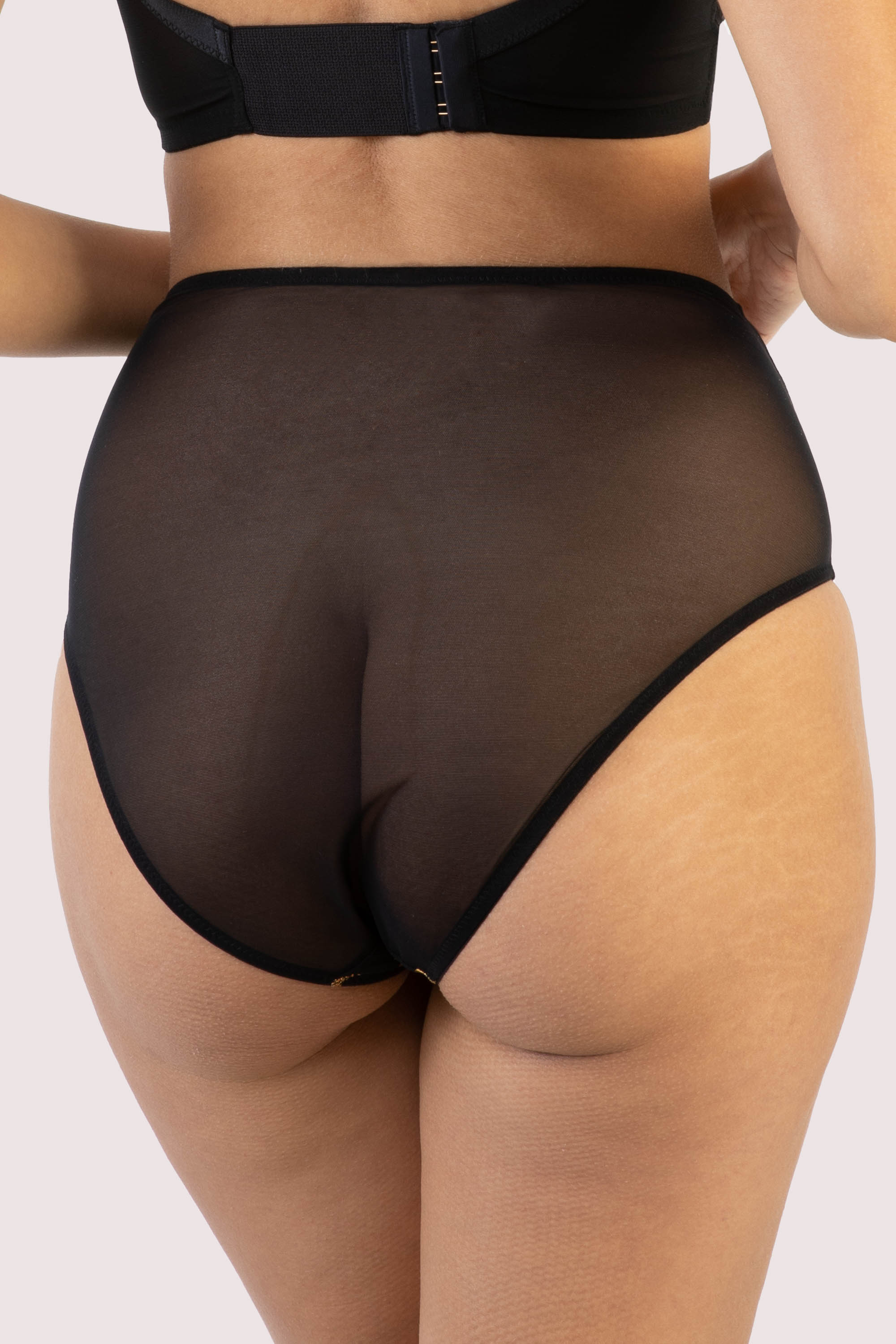 Solar Black and Gold Cosmic Print High Waist Brief thumbnail 2