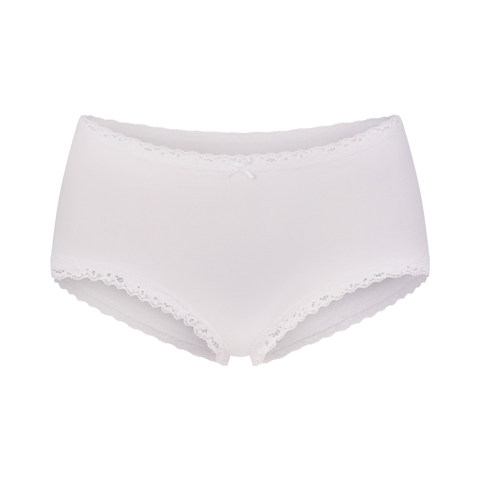 LIGHTWEIGHT COTTON LACE BOY SHORT | SNOW