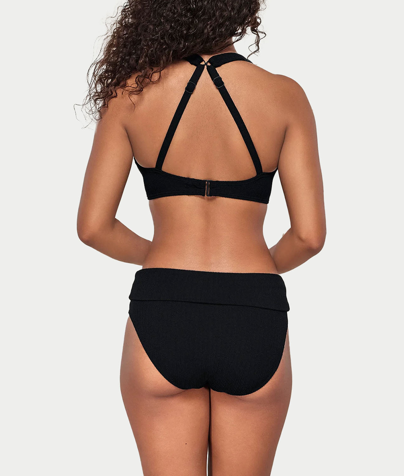 Pacifica Hannah Fold-Over High-Waist Bikini Bottom thumbnail 2
