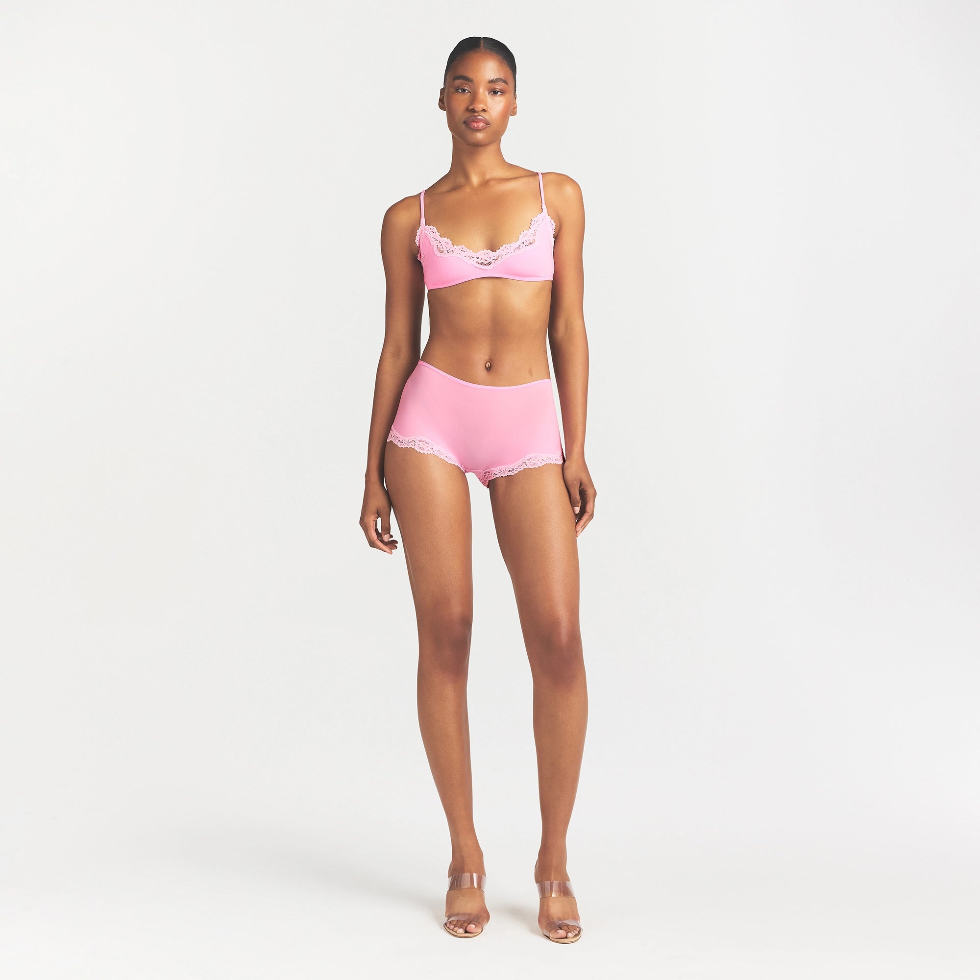FITS EVERYBODY LACE BOY SHORT | BUBBLE GUM TONAL thumbnail 2