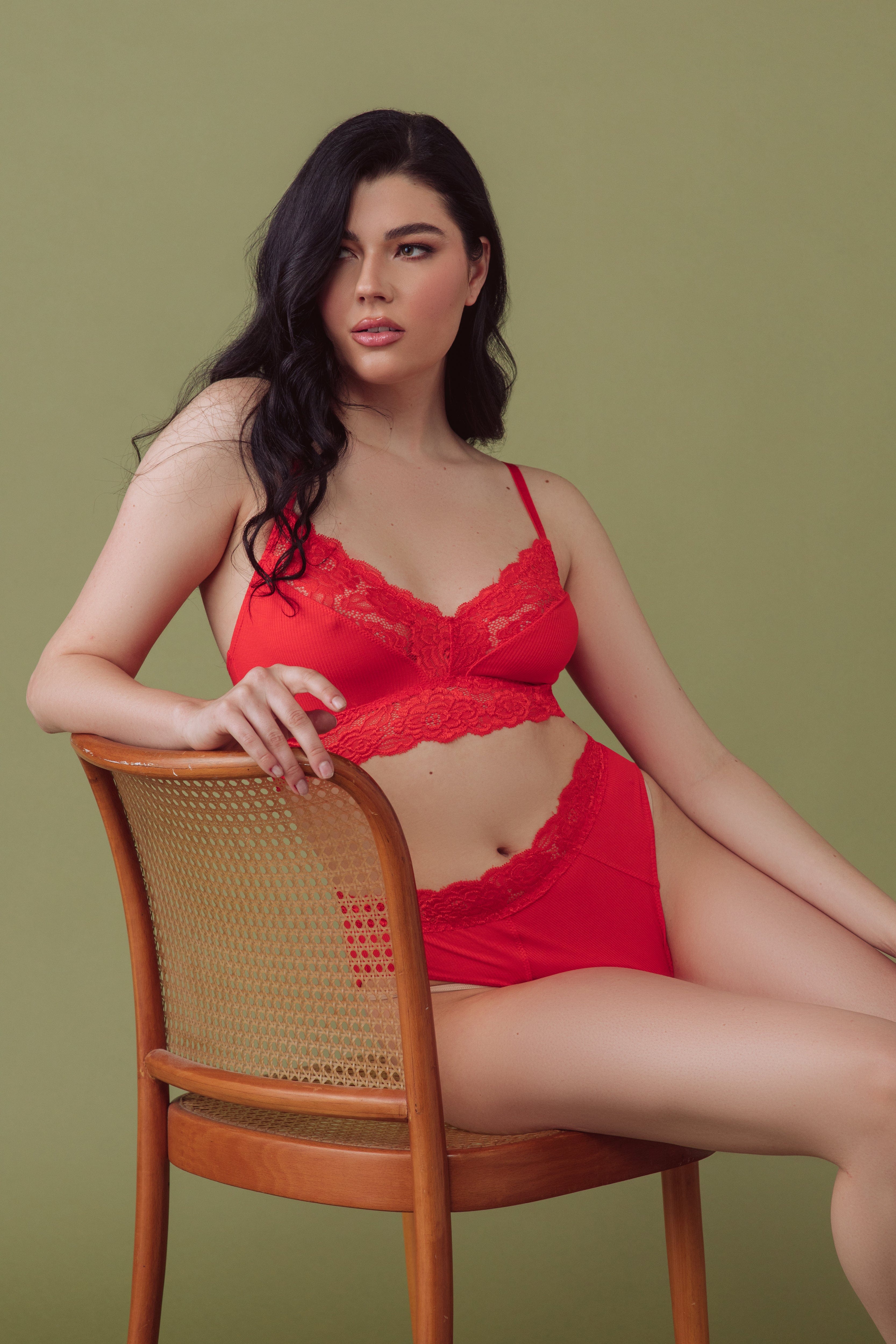 Tigerlilly Orange V-Neck Bralette thumbnail 3