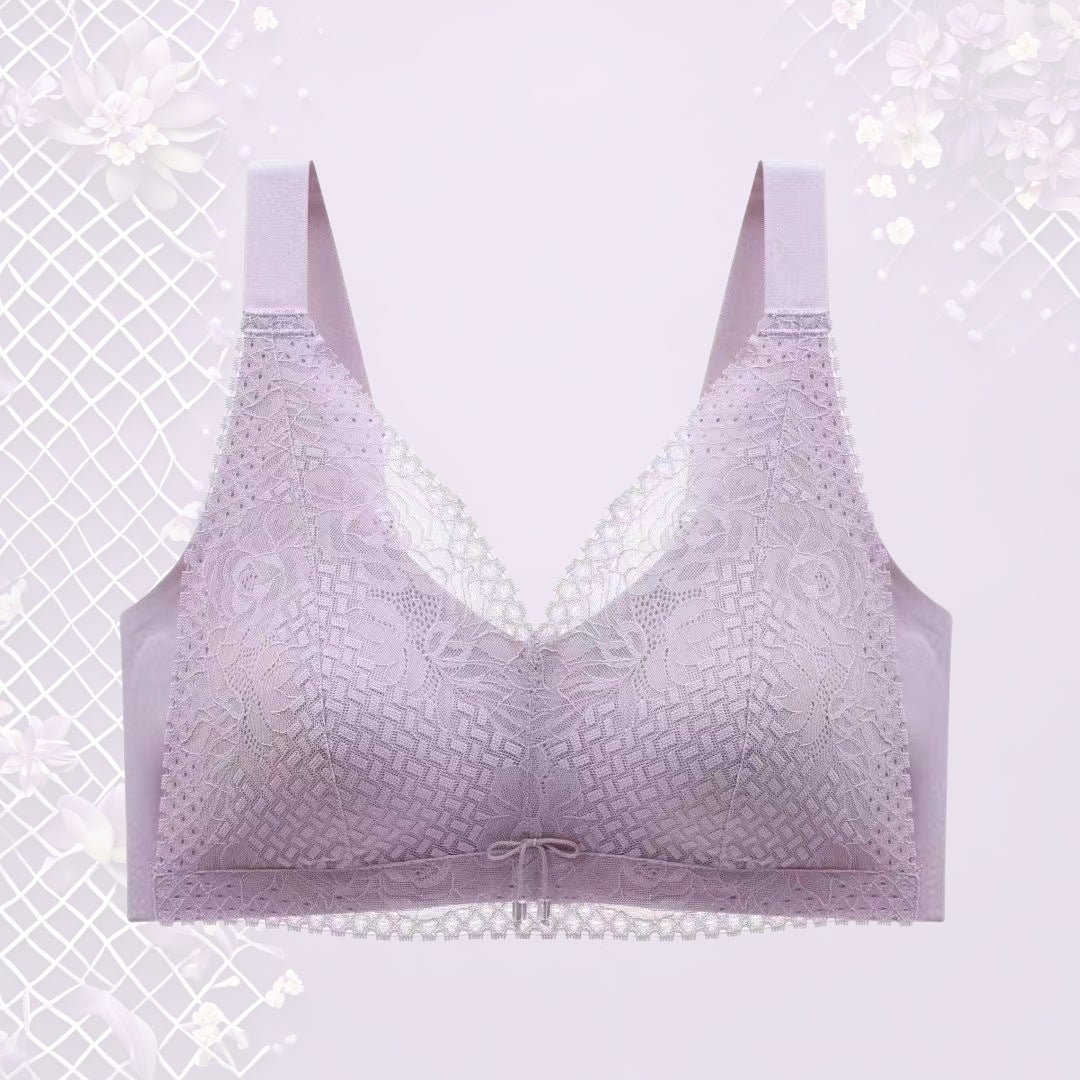 High-Quality Thai Latex Women's Large Chest Push-Up Anti-Sagging No Steel Ring Bra thumbnail 3