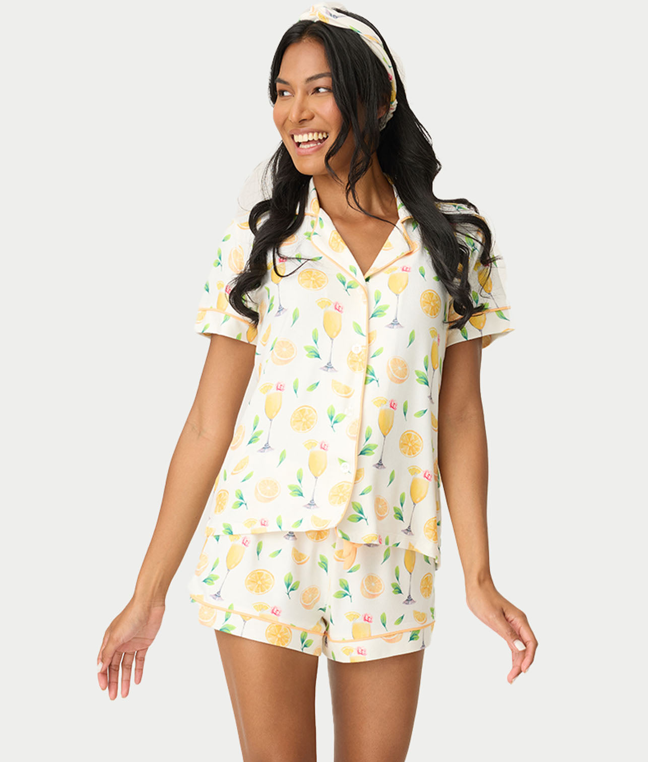 Mimosa Me Drink 3-Piece Knit Pajama Set