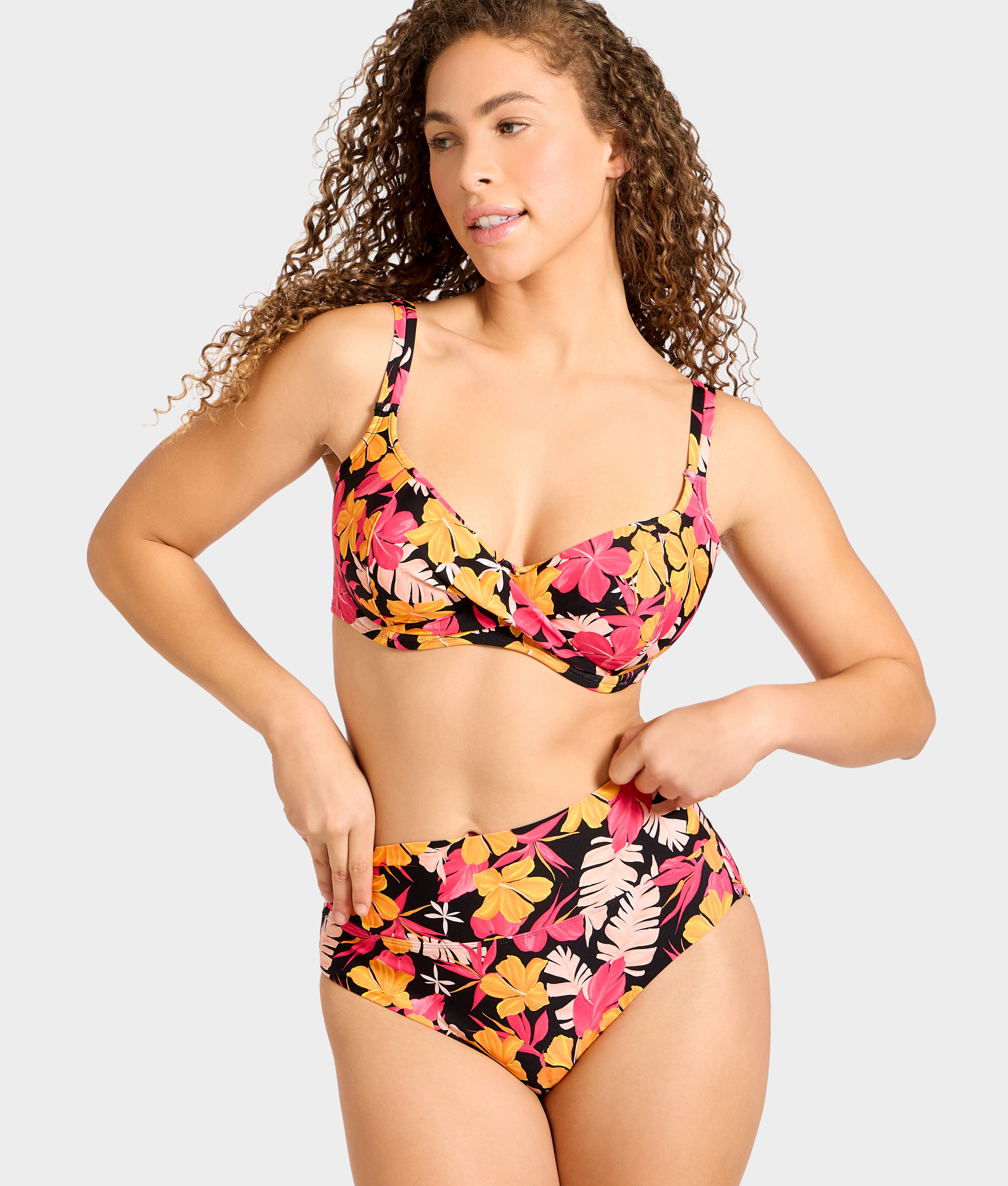 High-Waist Fold-Over Bikini Bottom