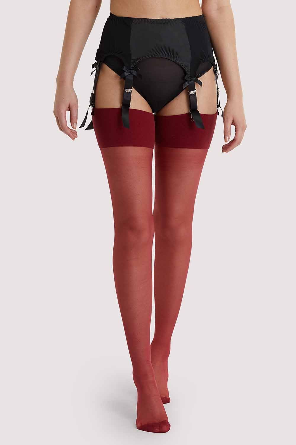 Seamed Stockings Merlot thumbnail 2