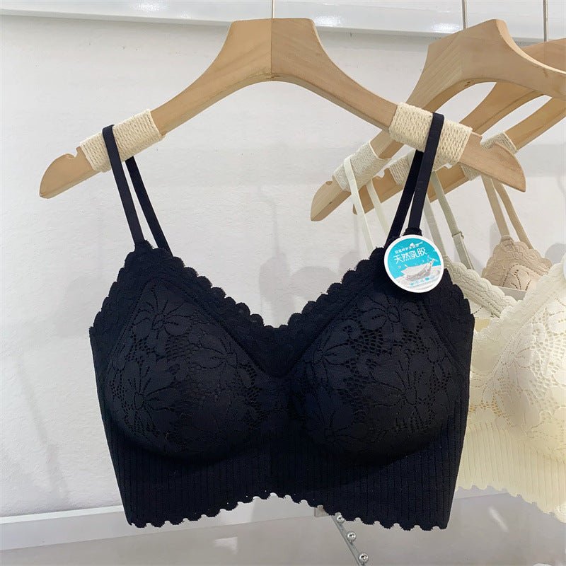 Summer Seamless Ice Silk Back Fixed Cup Bandeau Free Size Bra thumbnail 2