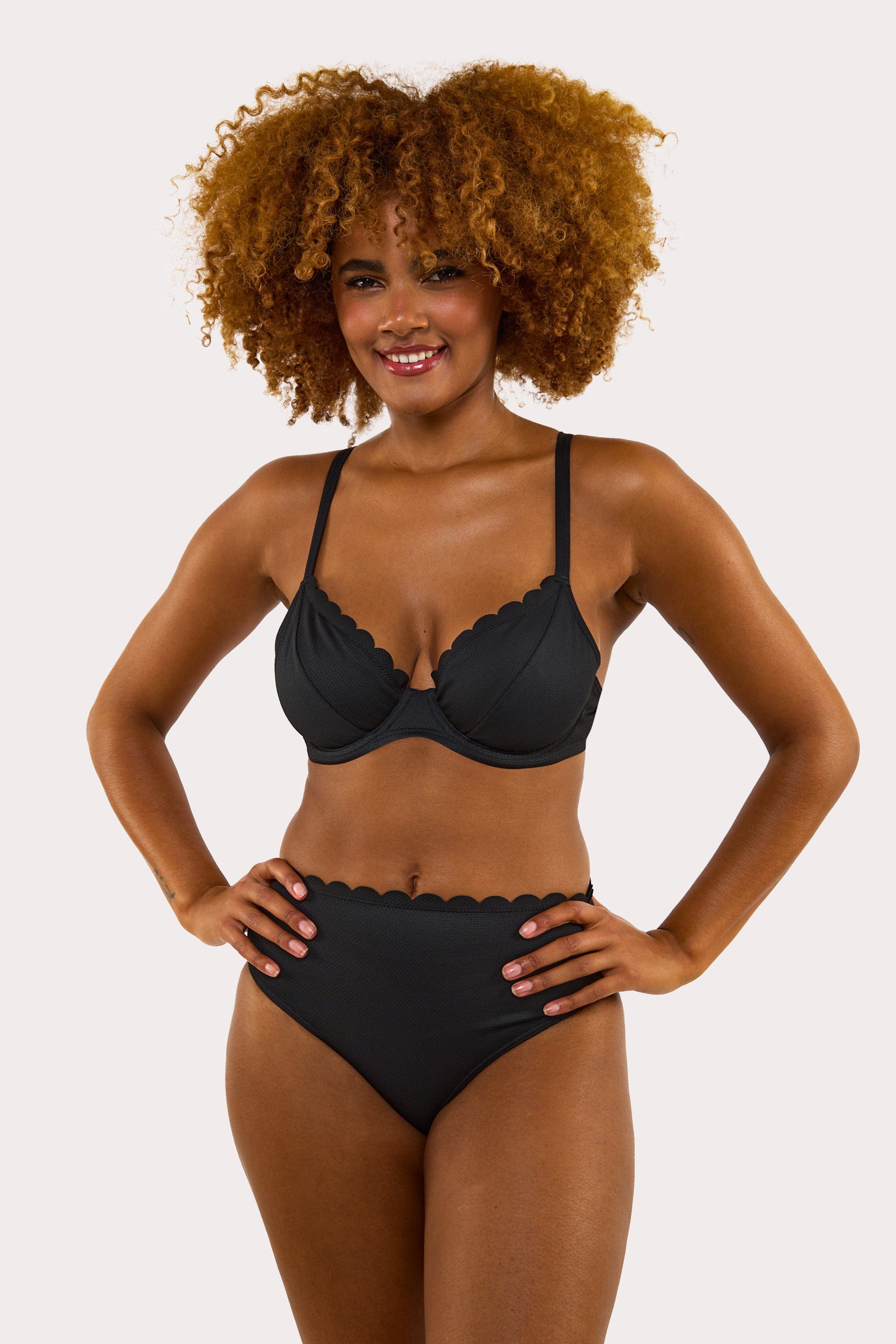 Sophia Mix & Match Black Scallop Underwire Bikini thumbnail 3