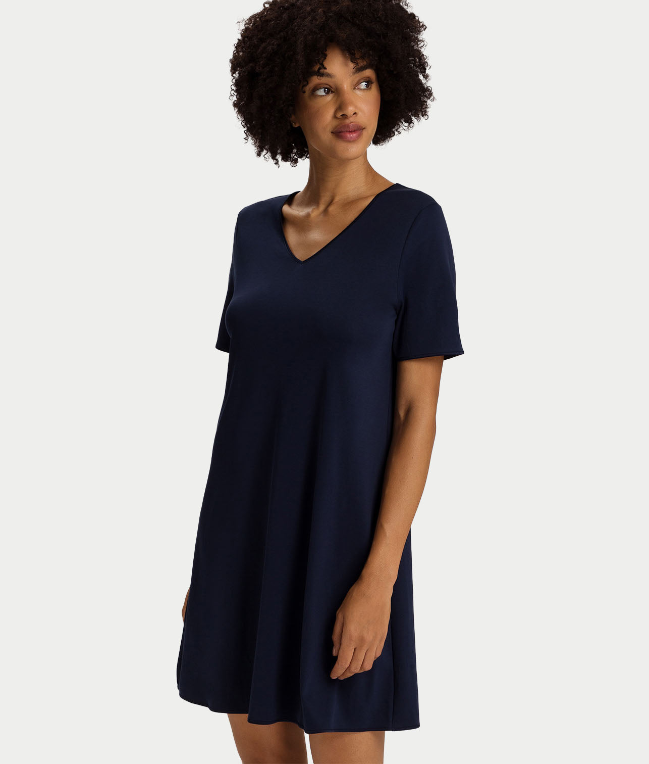 Cotton Silk V-Neck Cotton Nightgown