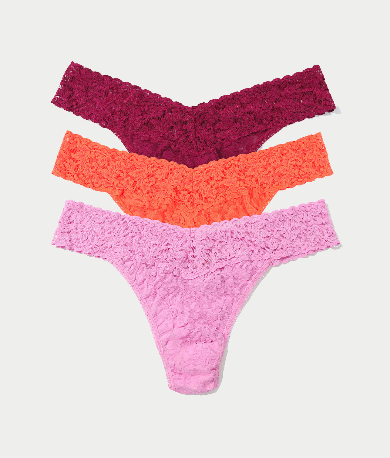 Signature Lace Original Rise Thong Fashion 3-Pack thumbnail 3