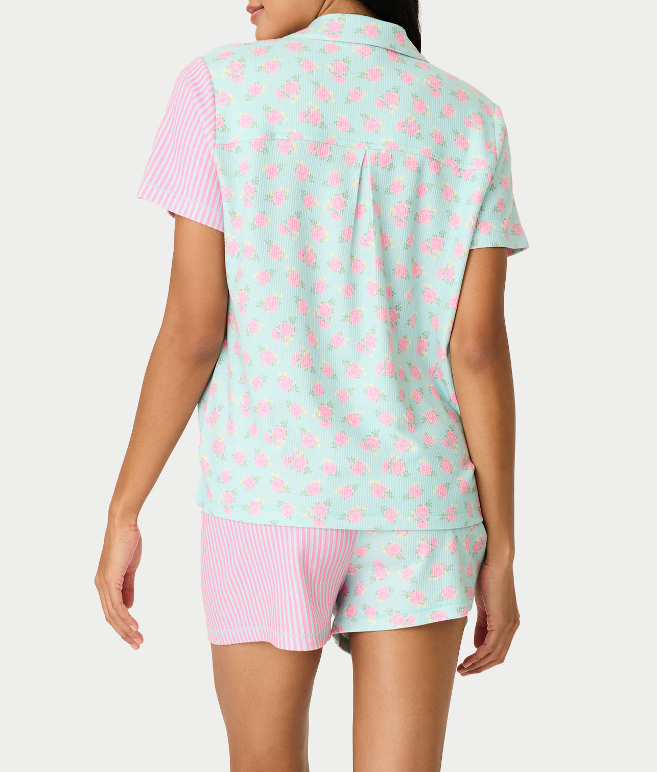 Secret Garden Striped Floral Knit Pajama Set thumbnail 3