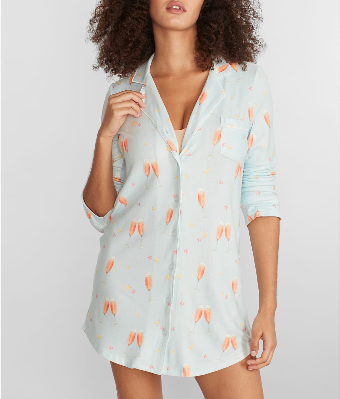 You Had Me At Rosé Knit Sleep Shirt thumbnail 2