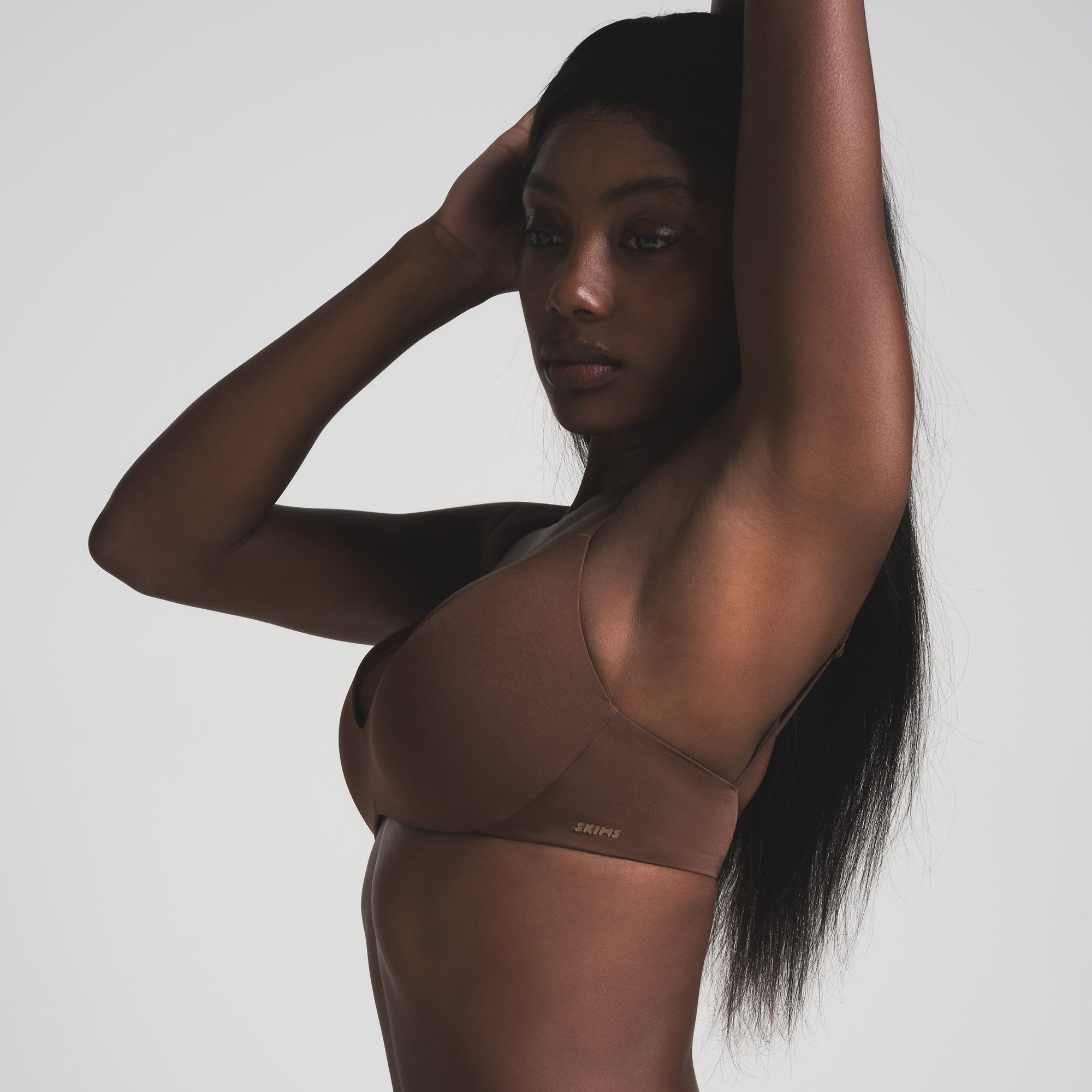 WIRELESS FORM PUSH-UP PLUNGE BRA | COCOA thumbnail 3