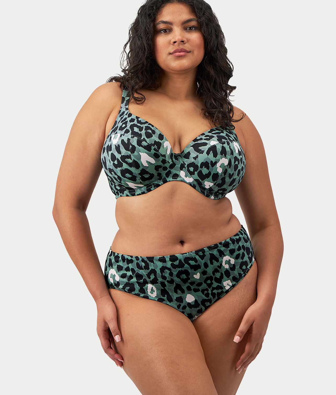 Plus Size Jungle Bay Mid-Rise Bikini Bottom