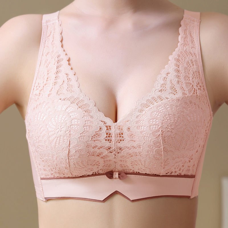 Latex Palm BC Cup Push-up Breast-Shrinking Vest-Style Lace  Adjustable Bra thumbnail 2