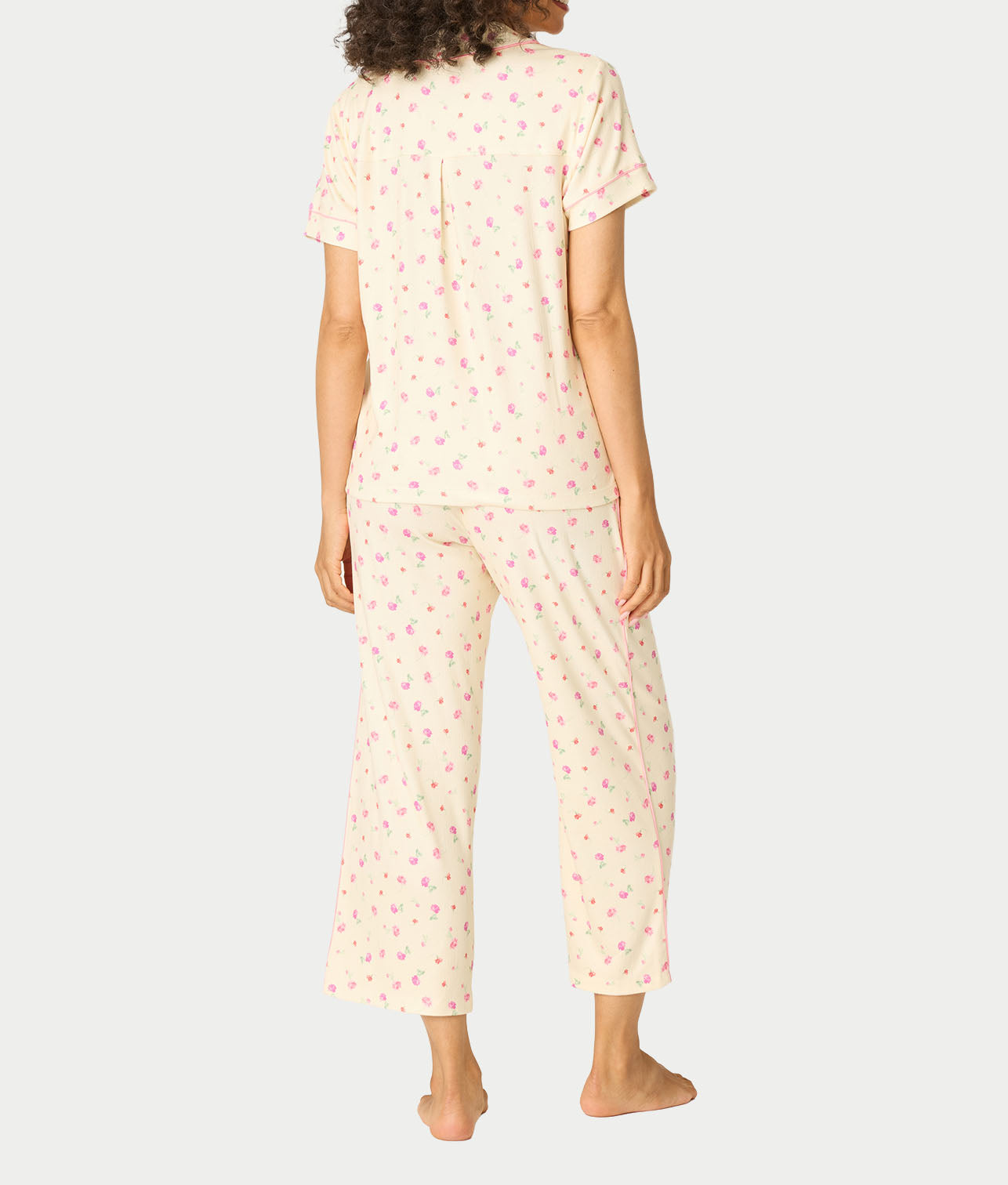 For The Mamas Butter Blooms Cropped Knit 3-Piece Pajama Set thumbnail 2