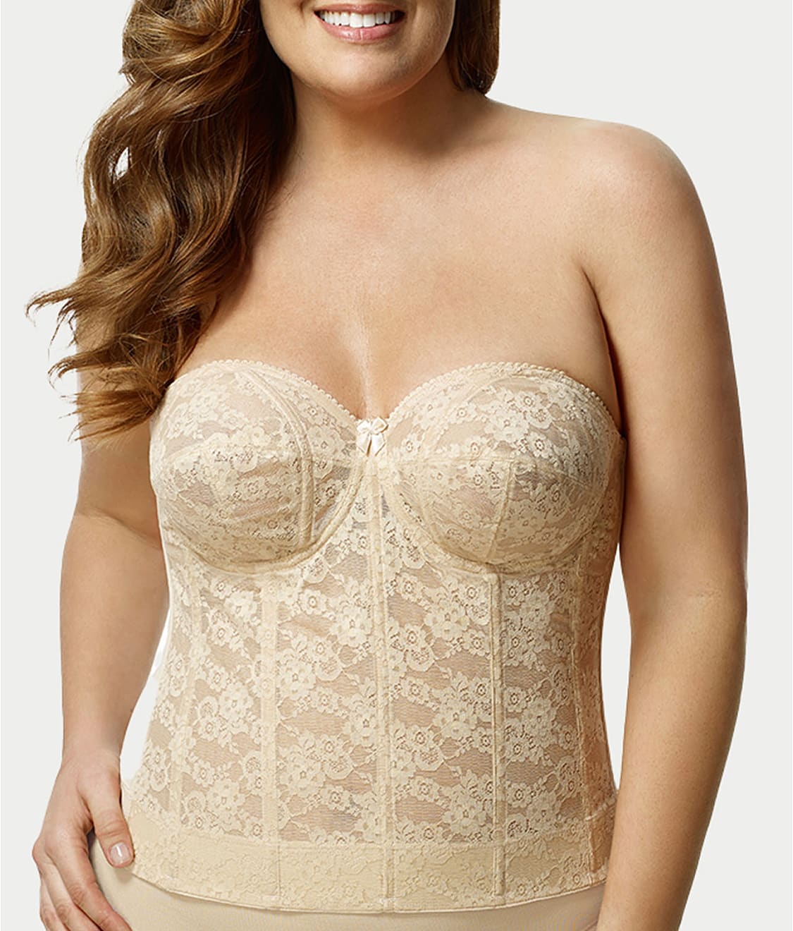Lace Strapless Longline Bra thumbnail 3