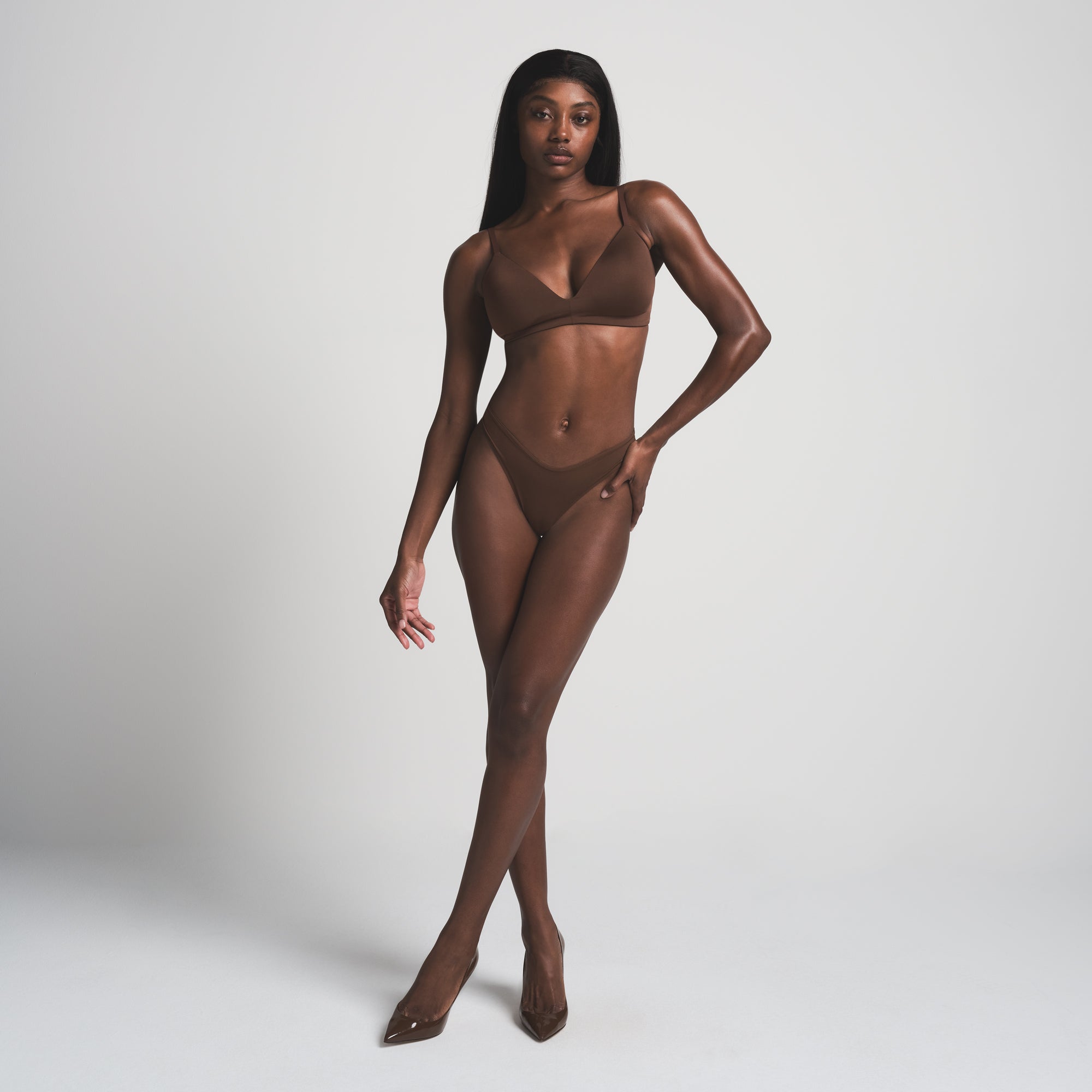 WIRELESS FORM T-SHIRT DEMI BRA | COCOA thumbnail 2