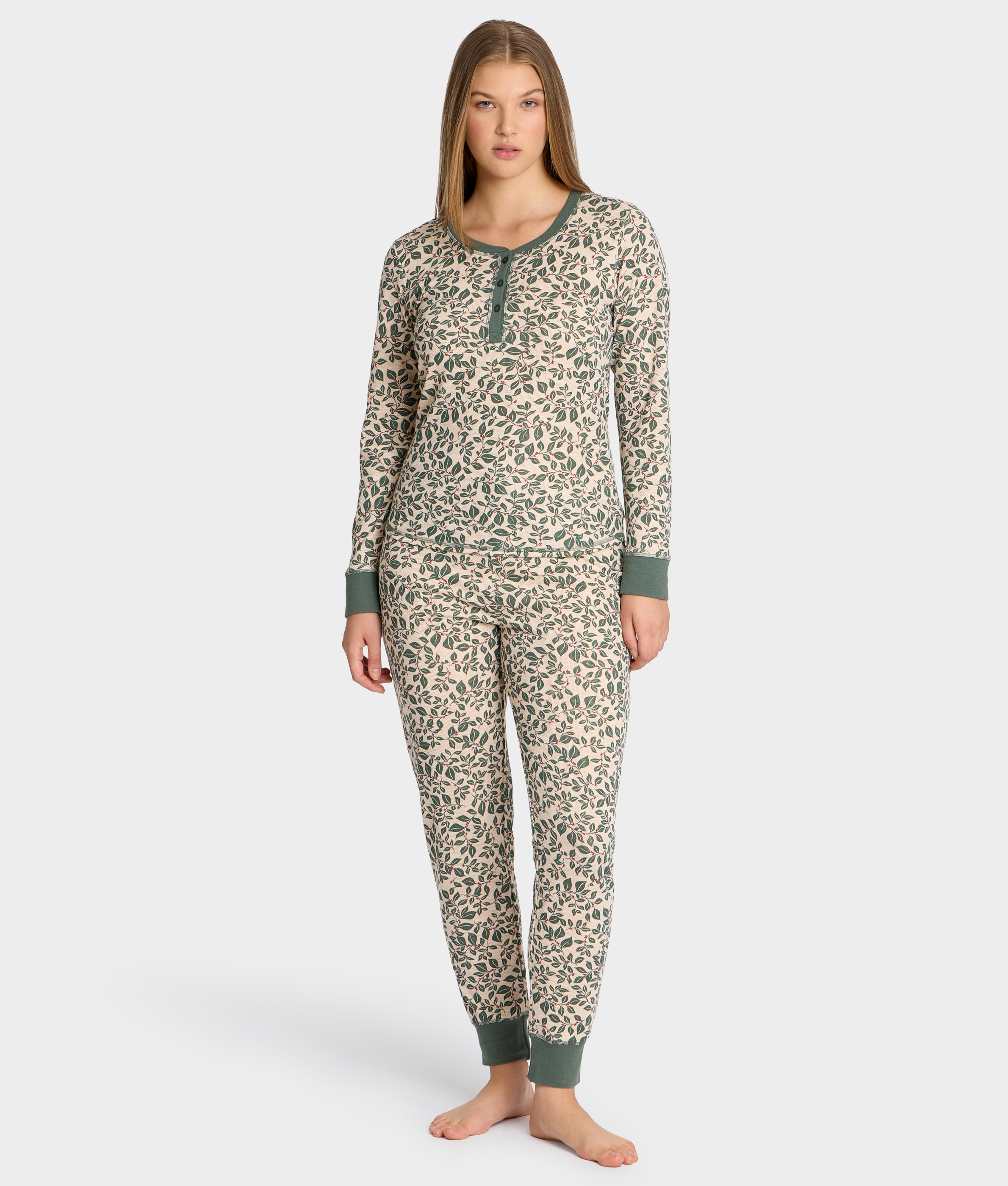 Her Stripe Henley PJ Set