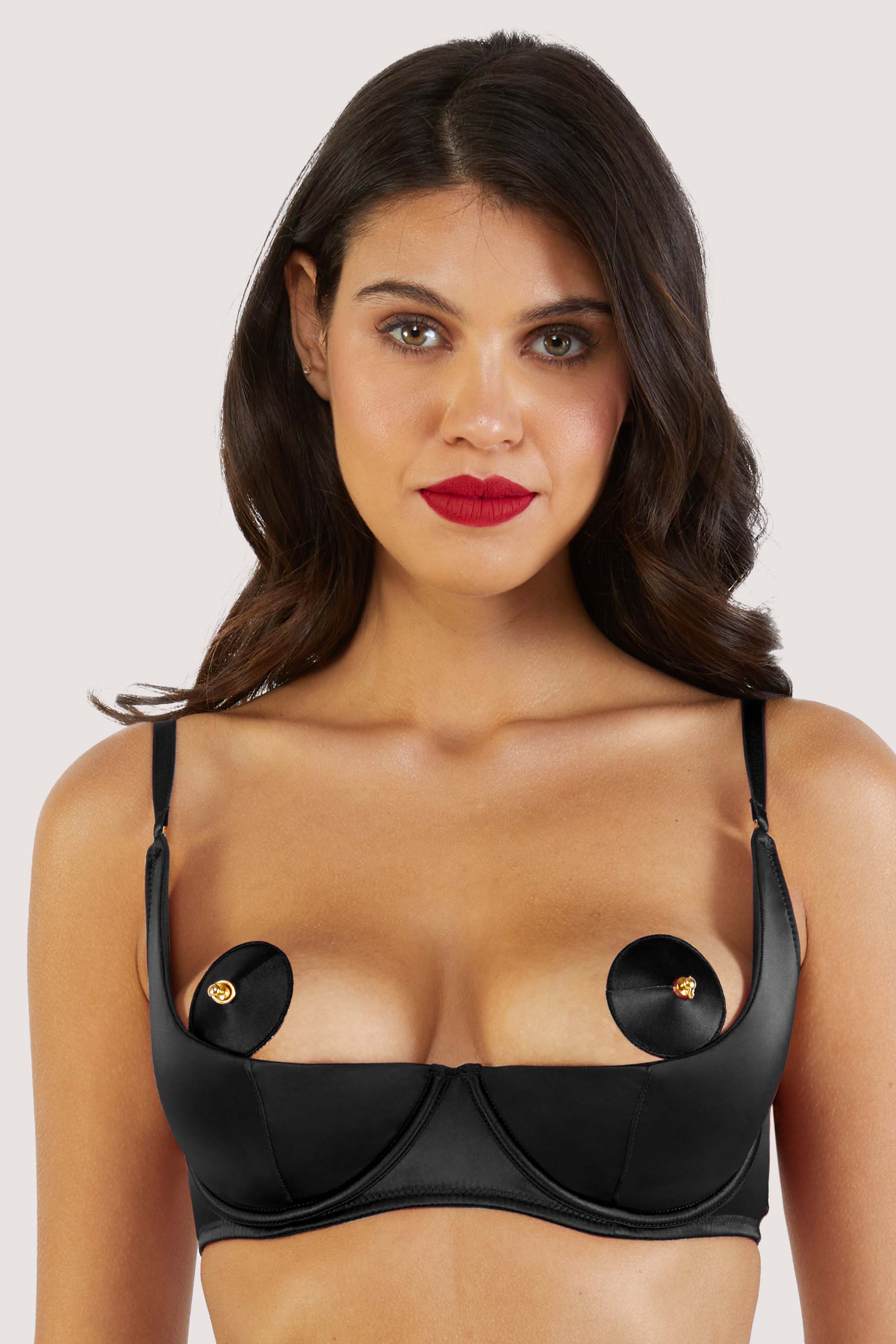 Etta Black Ring Nipple Pasties thumbnail 2