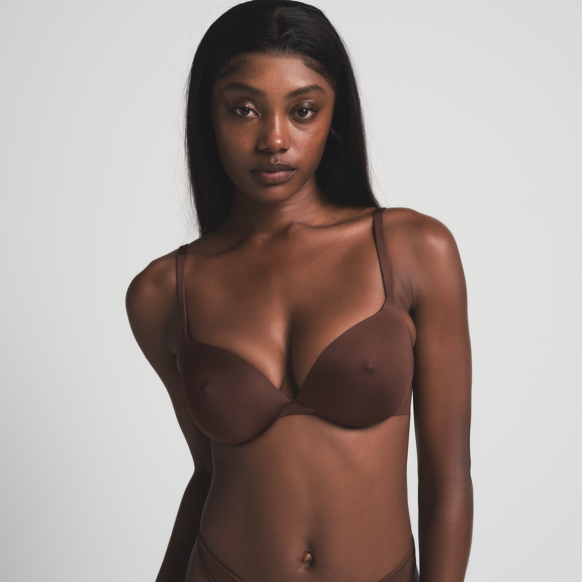 SKIMS ULTIMATE NIPPLE PUSH-UP BRA | COCOA thumbnail 3