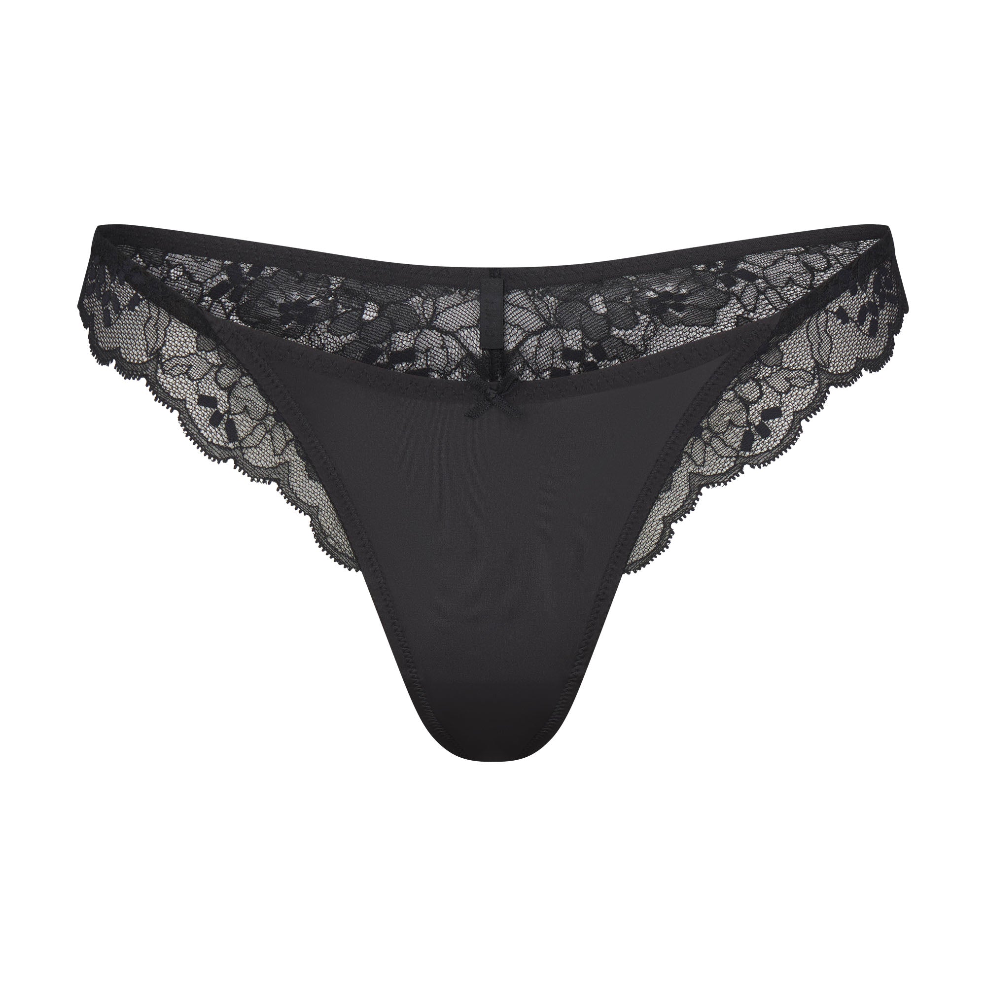 SKIMS LACE THONG | ONYX