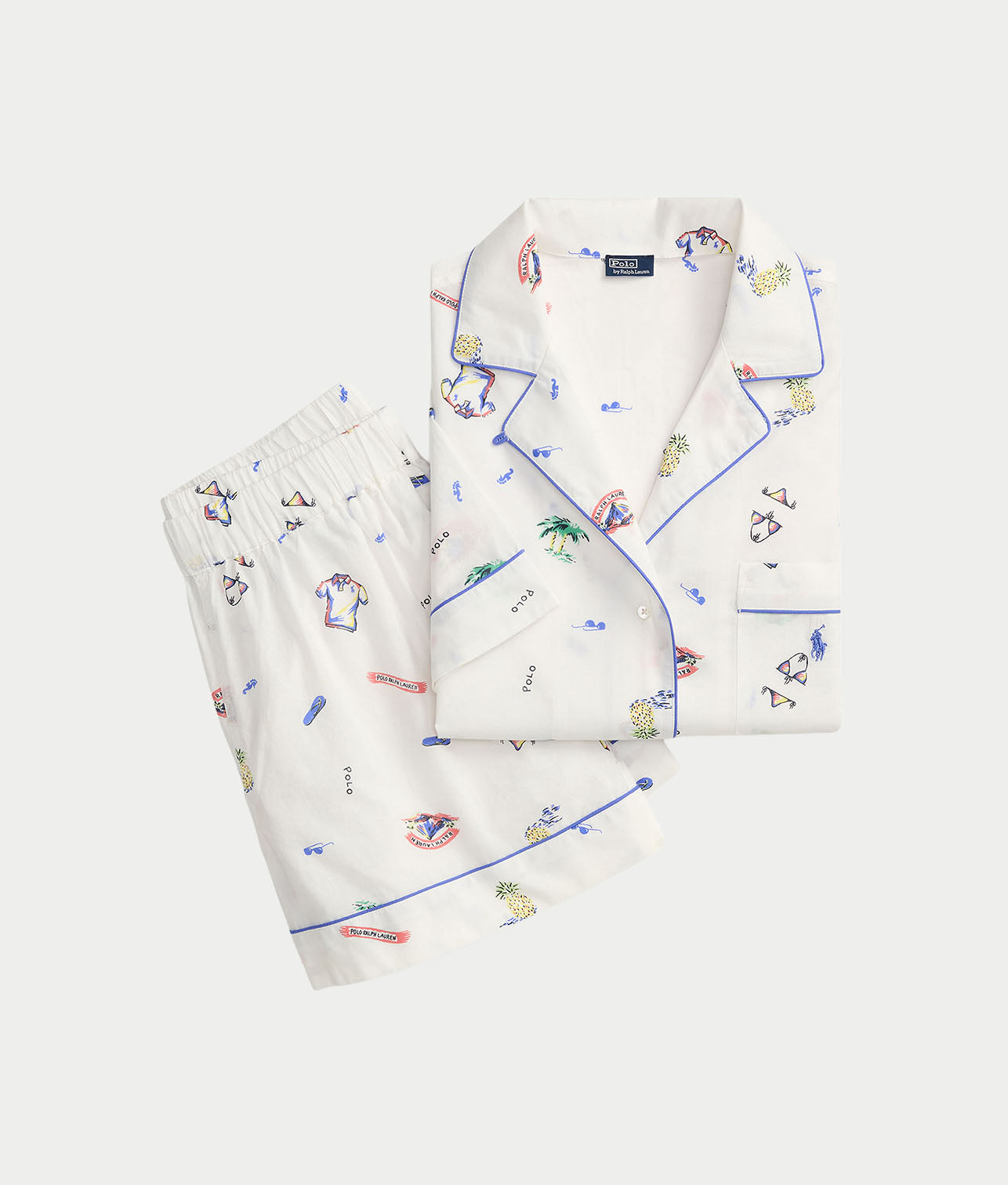 Short Sleeve Woven Pajama Set thumbnail 2