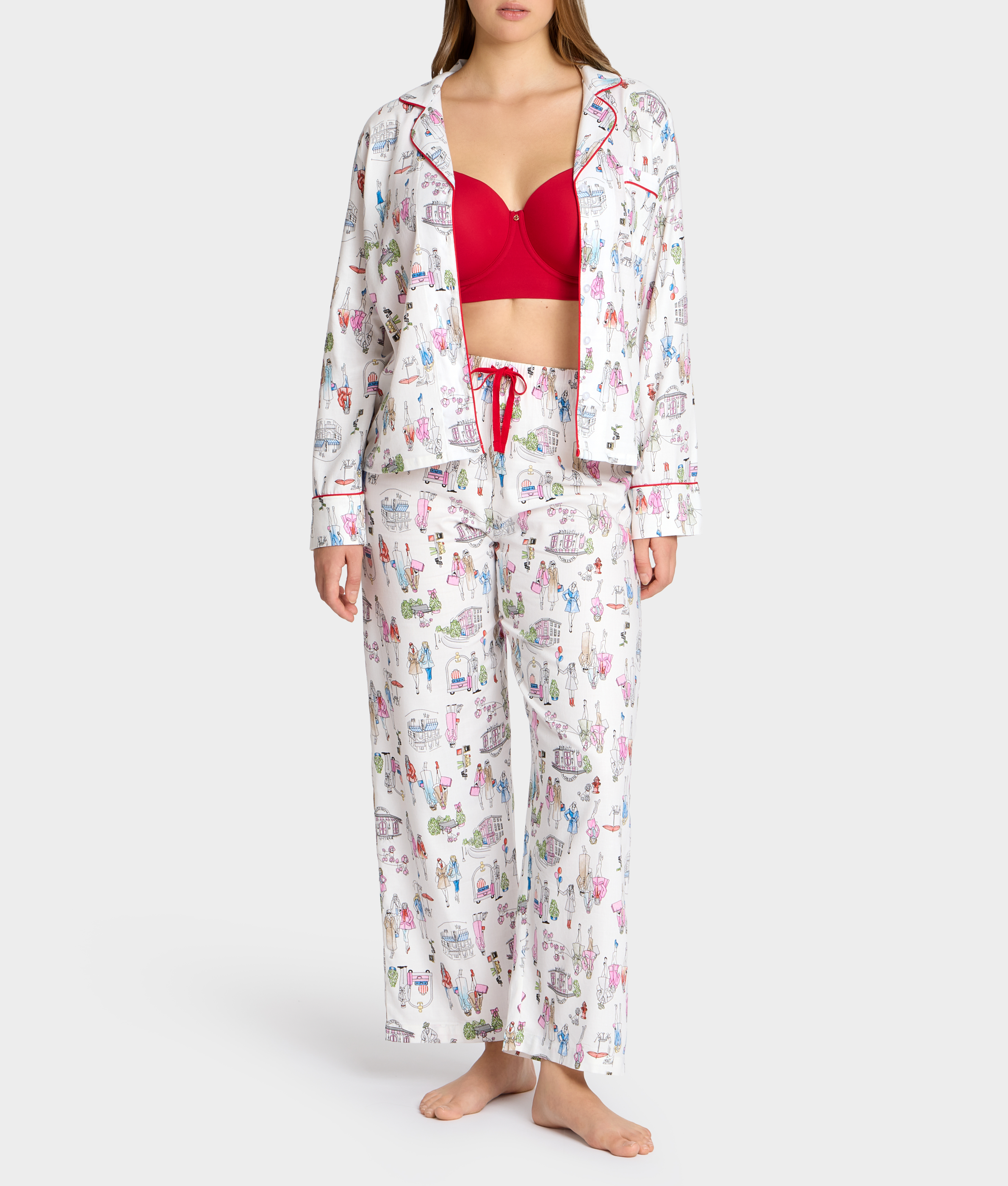 The Cozy Brushed Cotton Printed Pajama Set thumbnail 2
