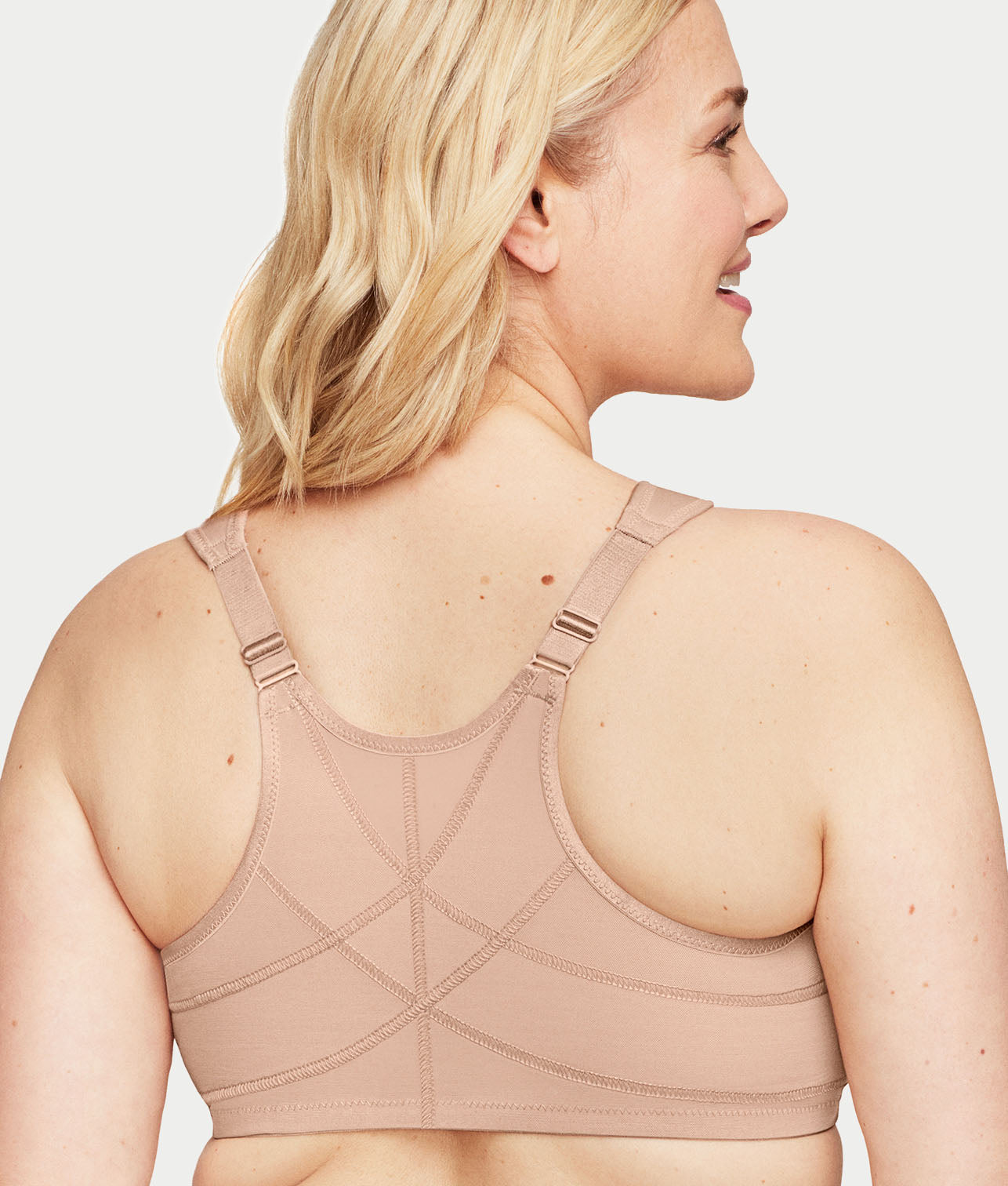 WonderWire Front-Close Posture Back Lace Bra thumbnail 3