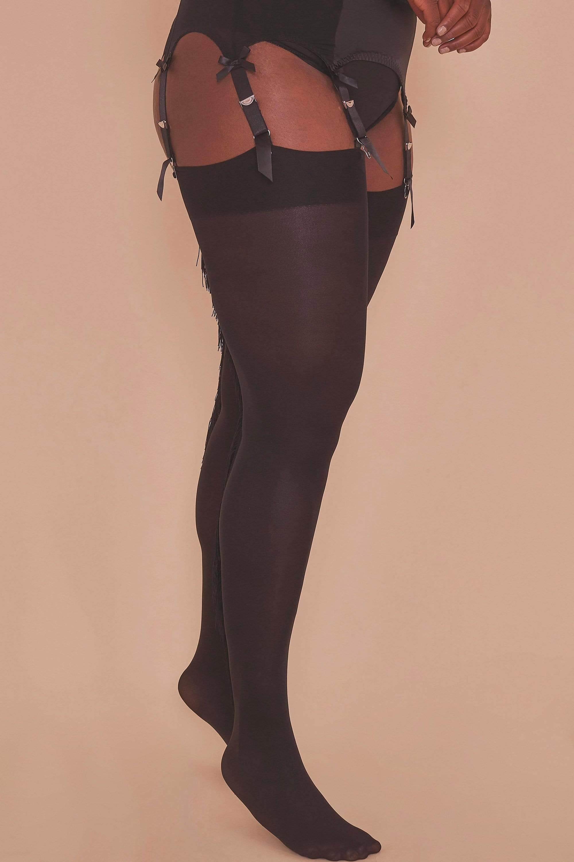 Fringe Stockings Black thumbnail 3