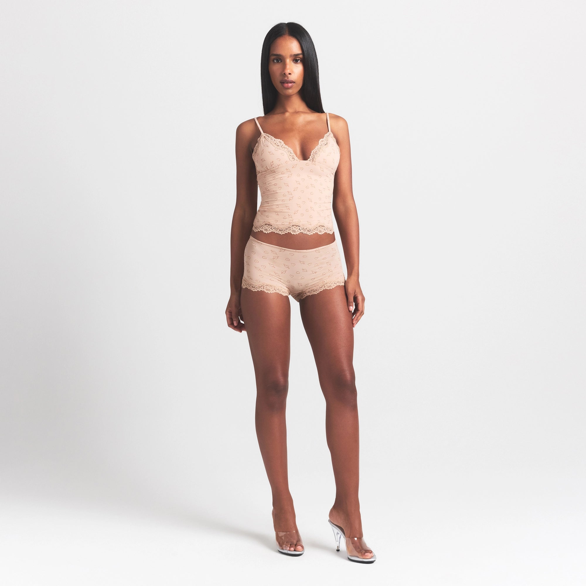 FITS EVERYBODY LACE BOY SHORT | MICA SKETCHED HEARTS thumbnail 2
