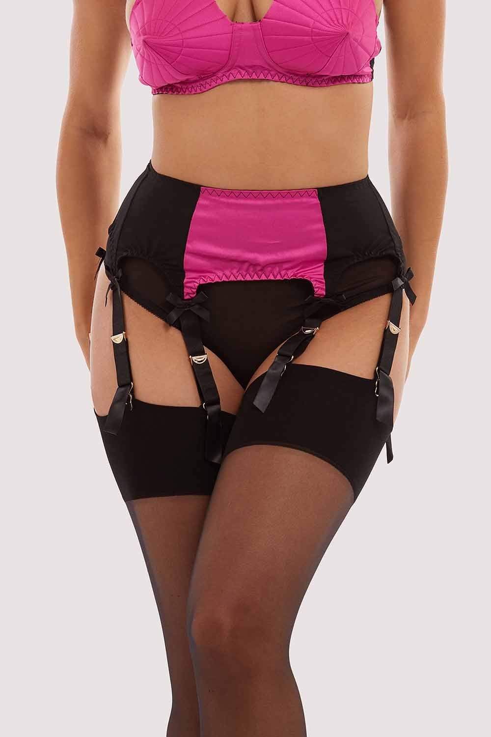 Hot Pink Classic Suspender Belt