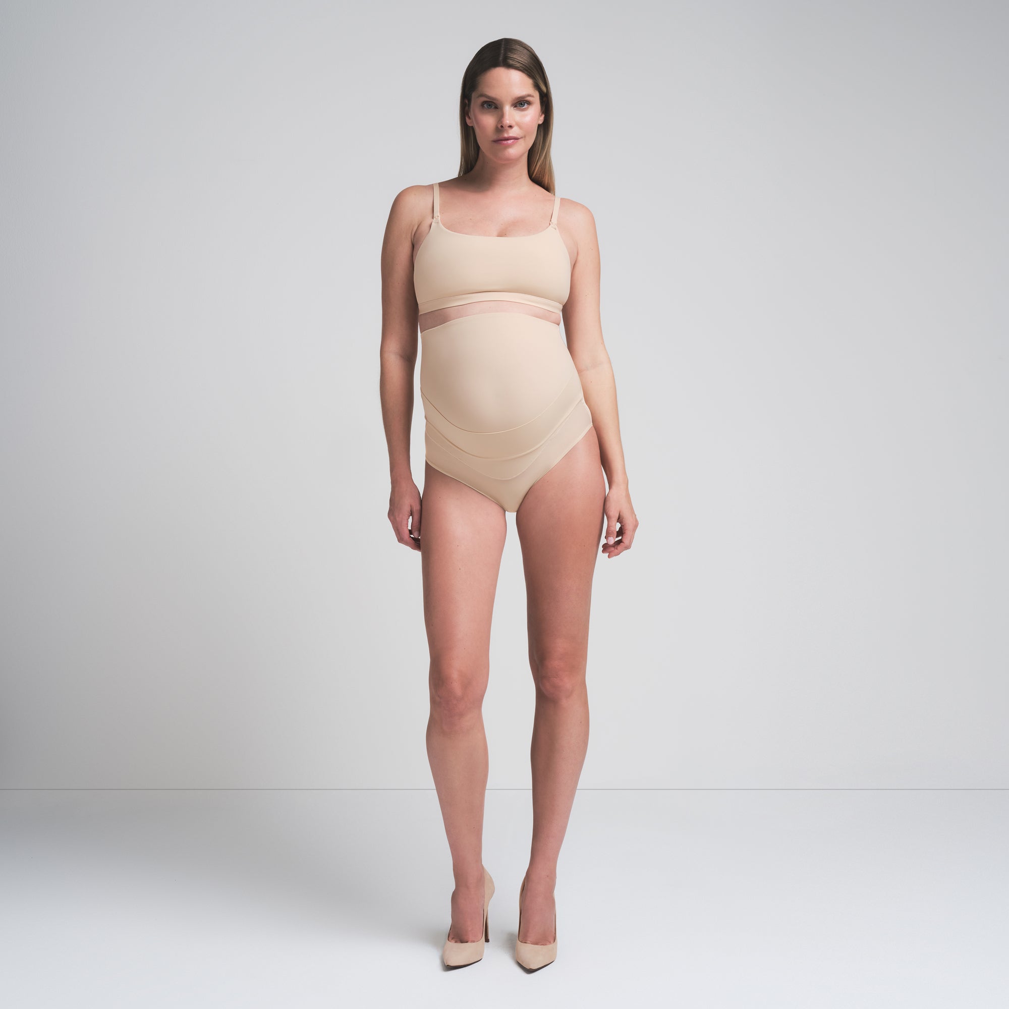 FITS EVERYBODY MATERNITY BANDED HIGH-WAISTED BRIEF | SAND thumbnail 2