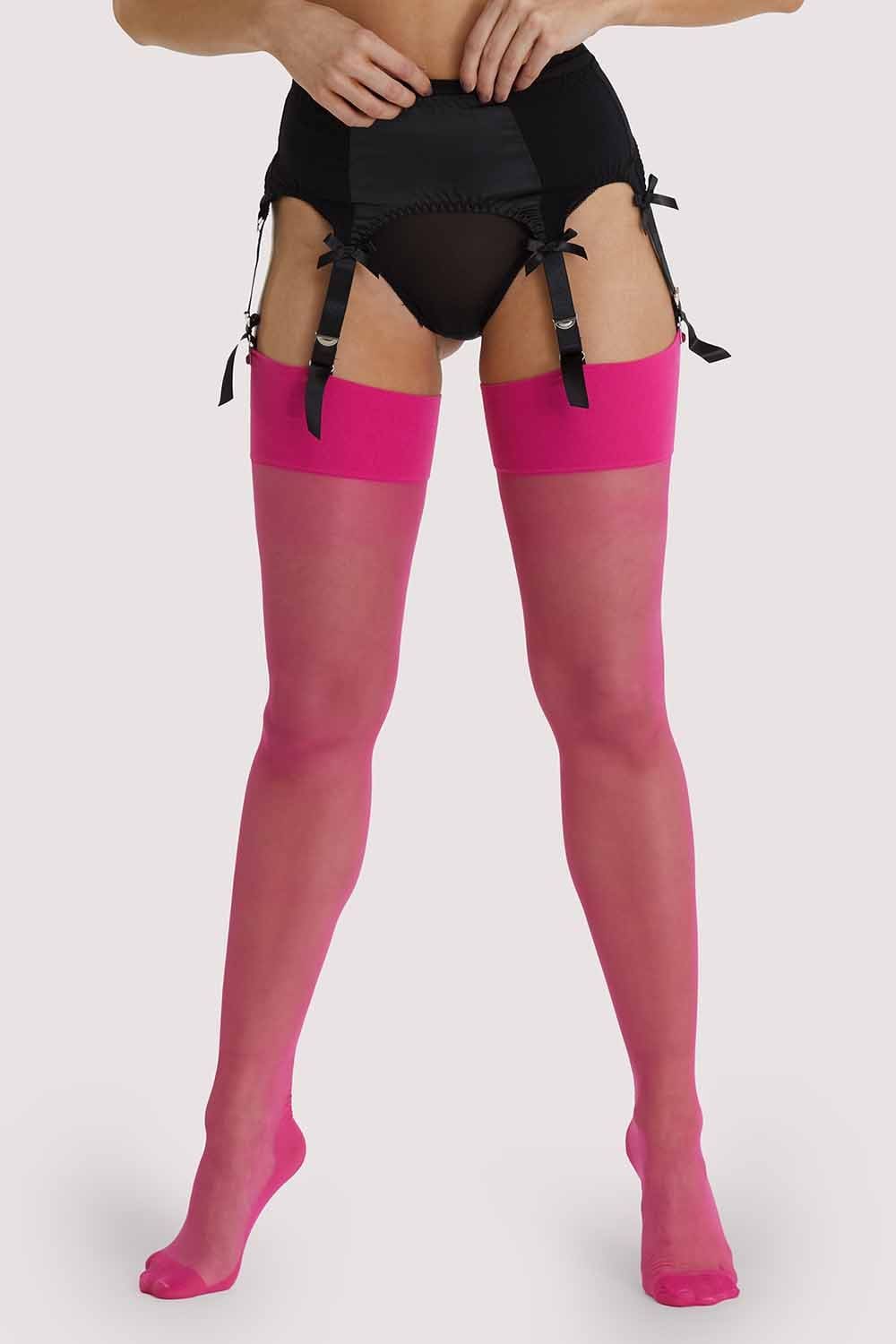Pink Peacock Seamed Stockings thumbnail 2