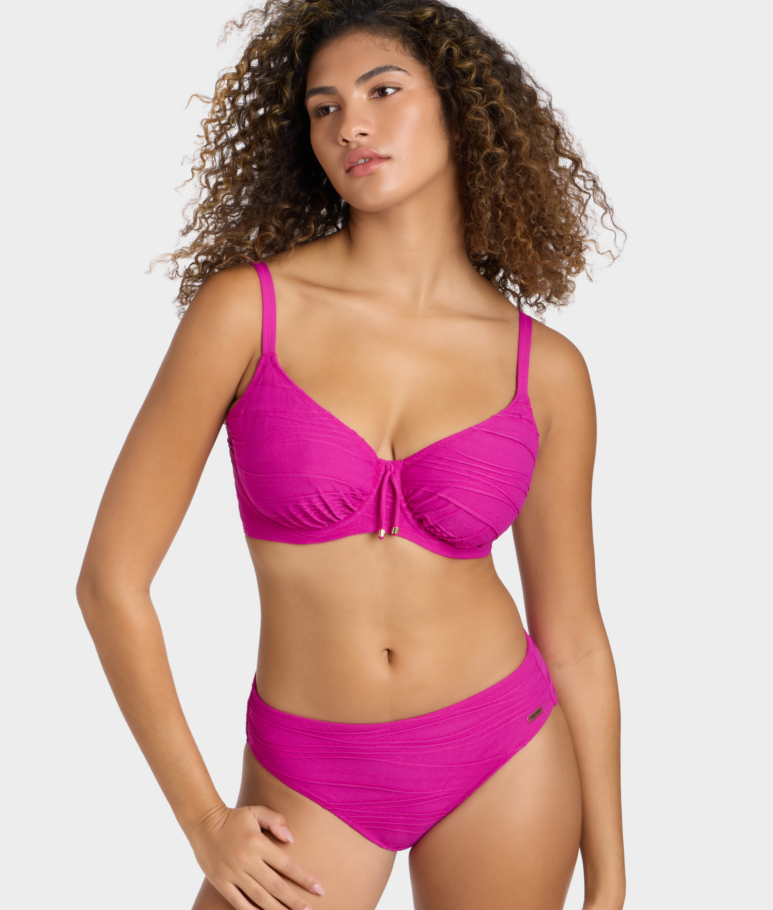 Beach Waves Mid Rise Bikini Bottom