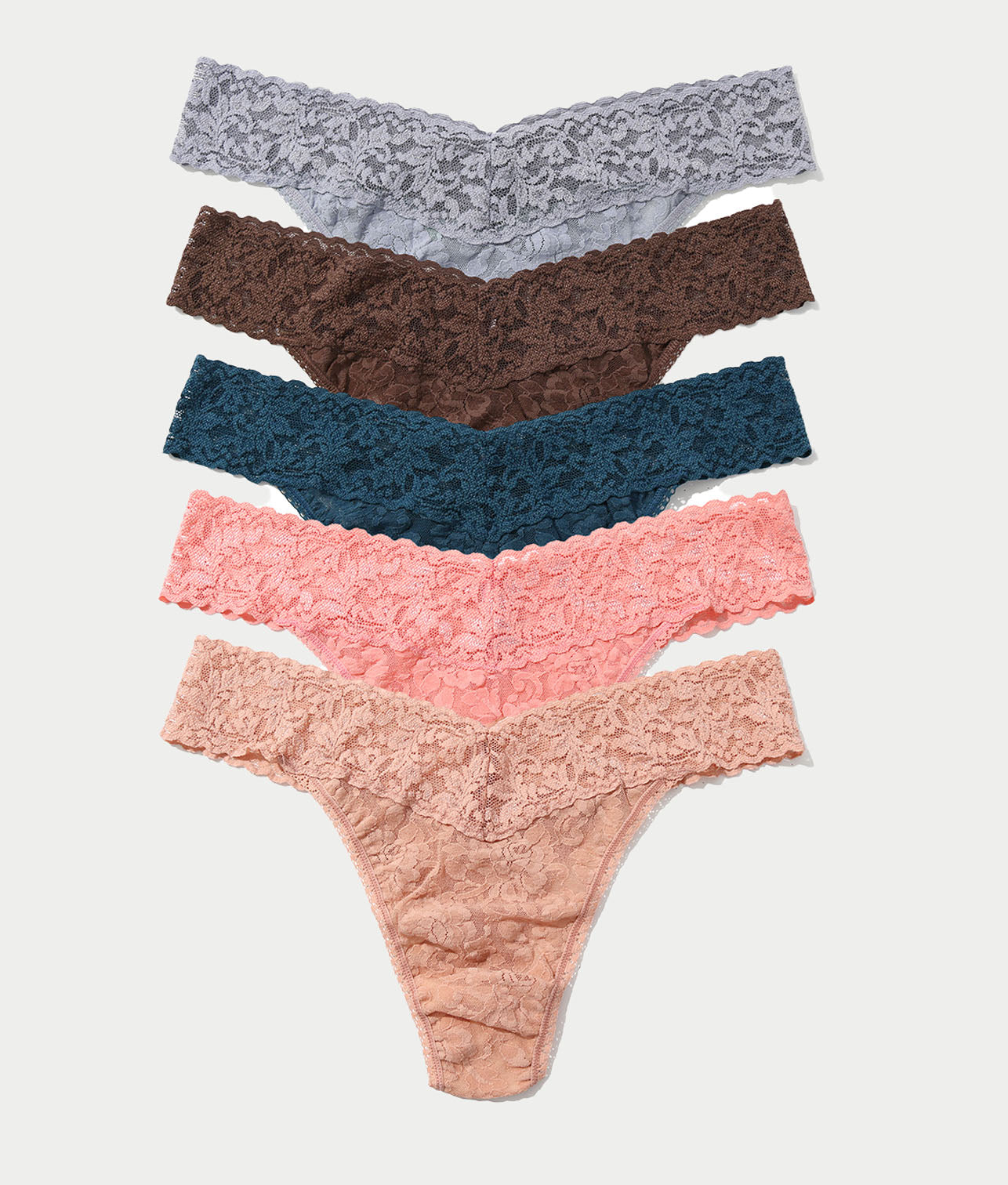 Holiday Signature Lace Original Rise Thong 5-Pack thumbnail 3
