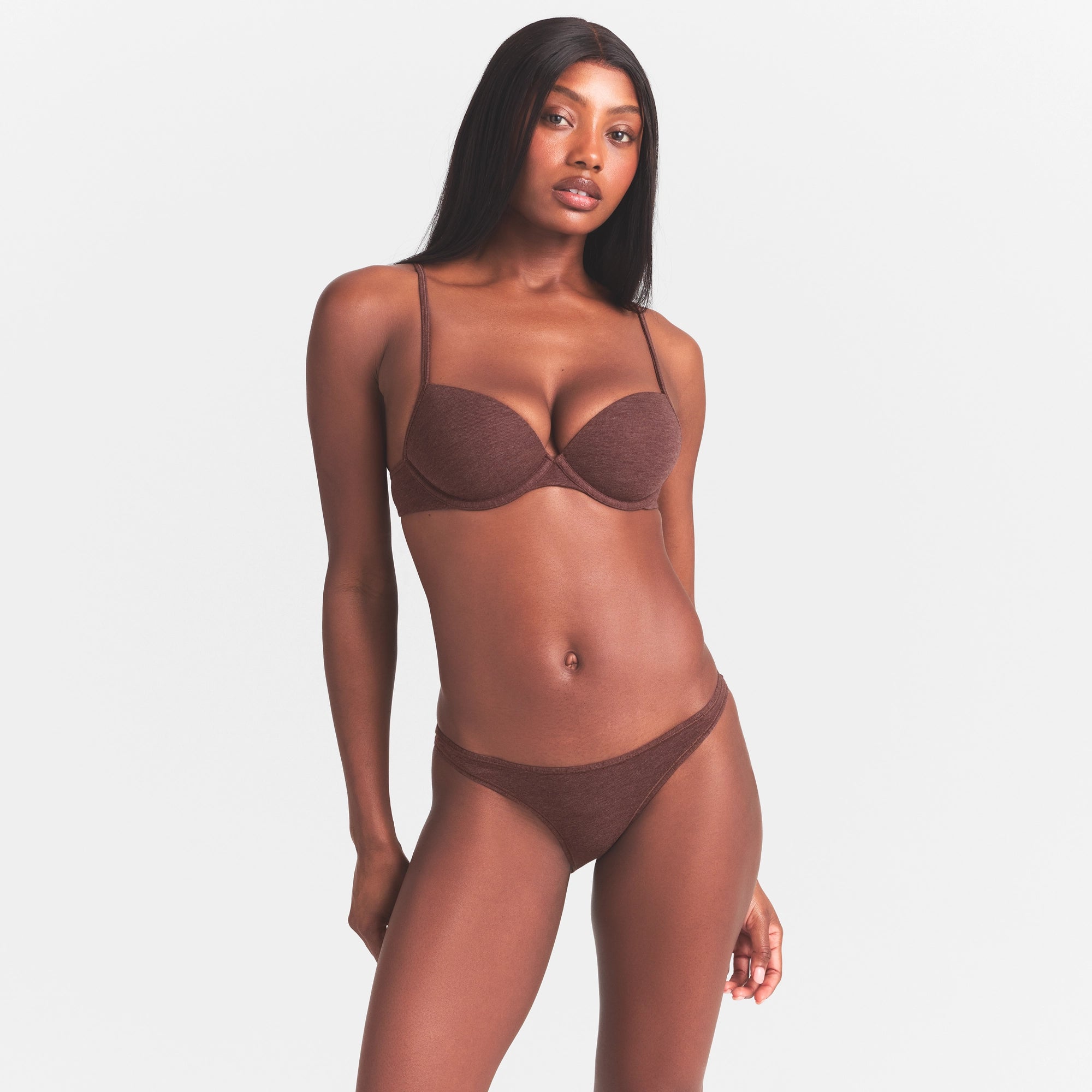 EVERYDAY COTTON T-SHIRT BRA | COCOA HEATHER thumbnail 3