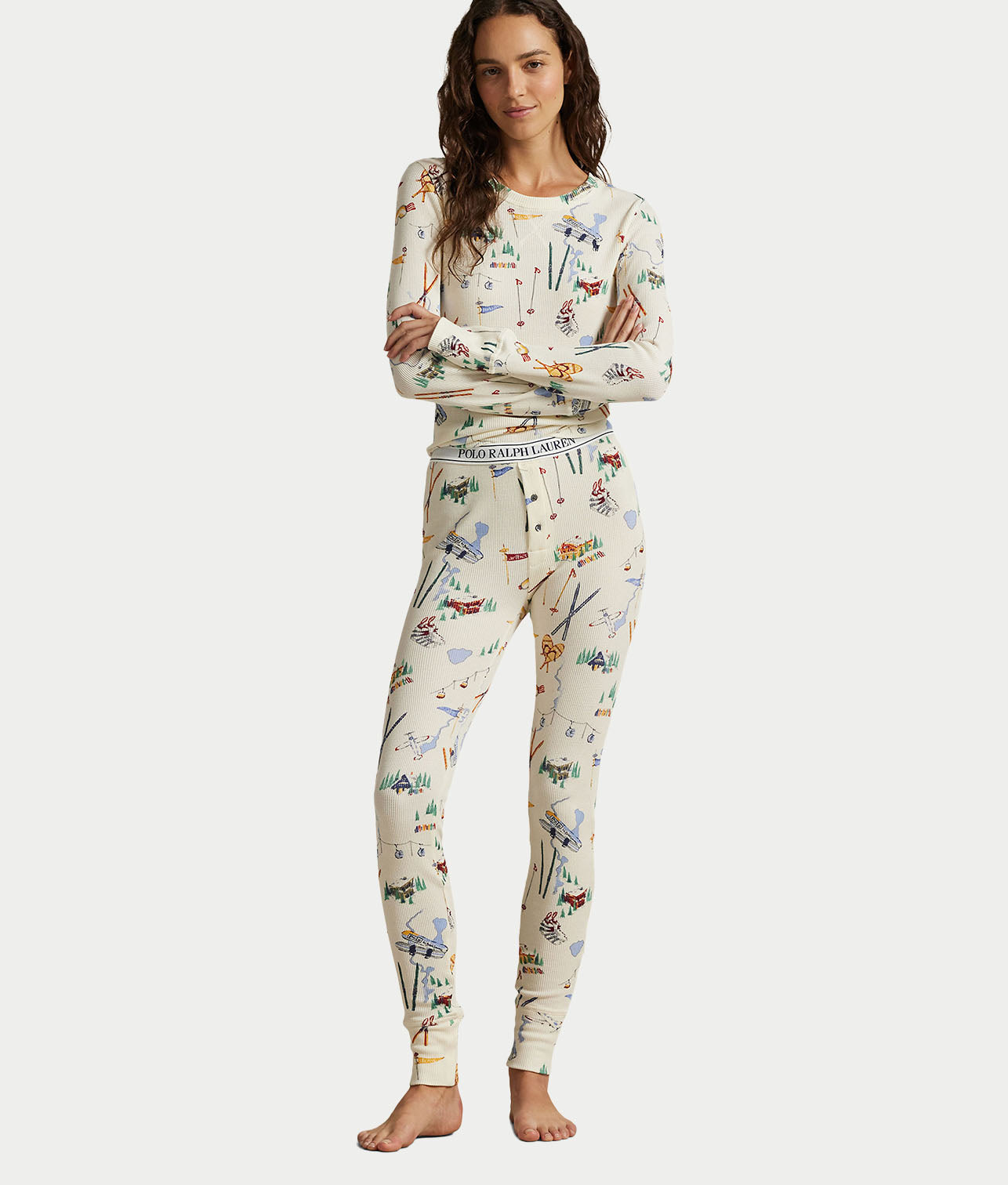 Waffle Knit Jogger Pajama Set
