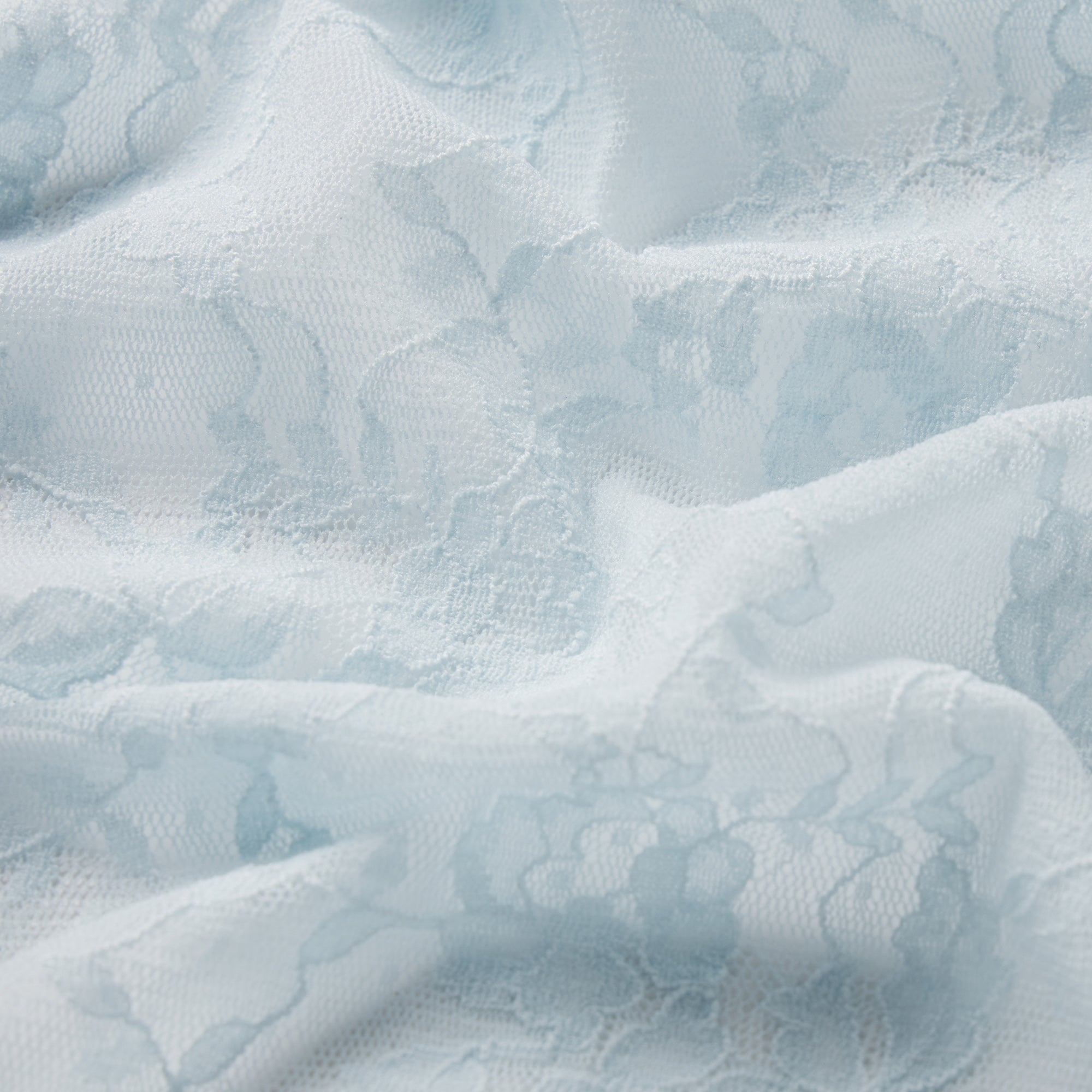 STRETCH LACE RUFFLE UNLINED BRA | POWDER BLUE thumbnail 2