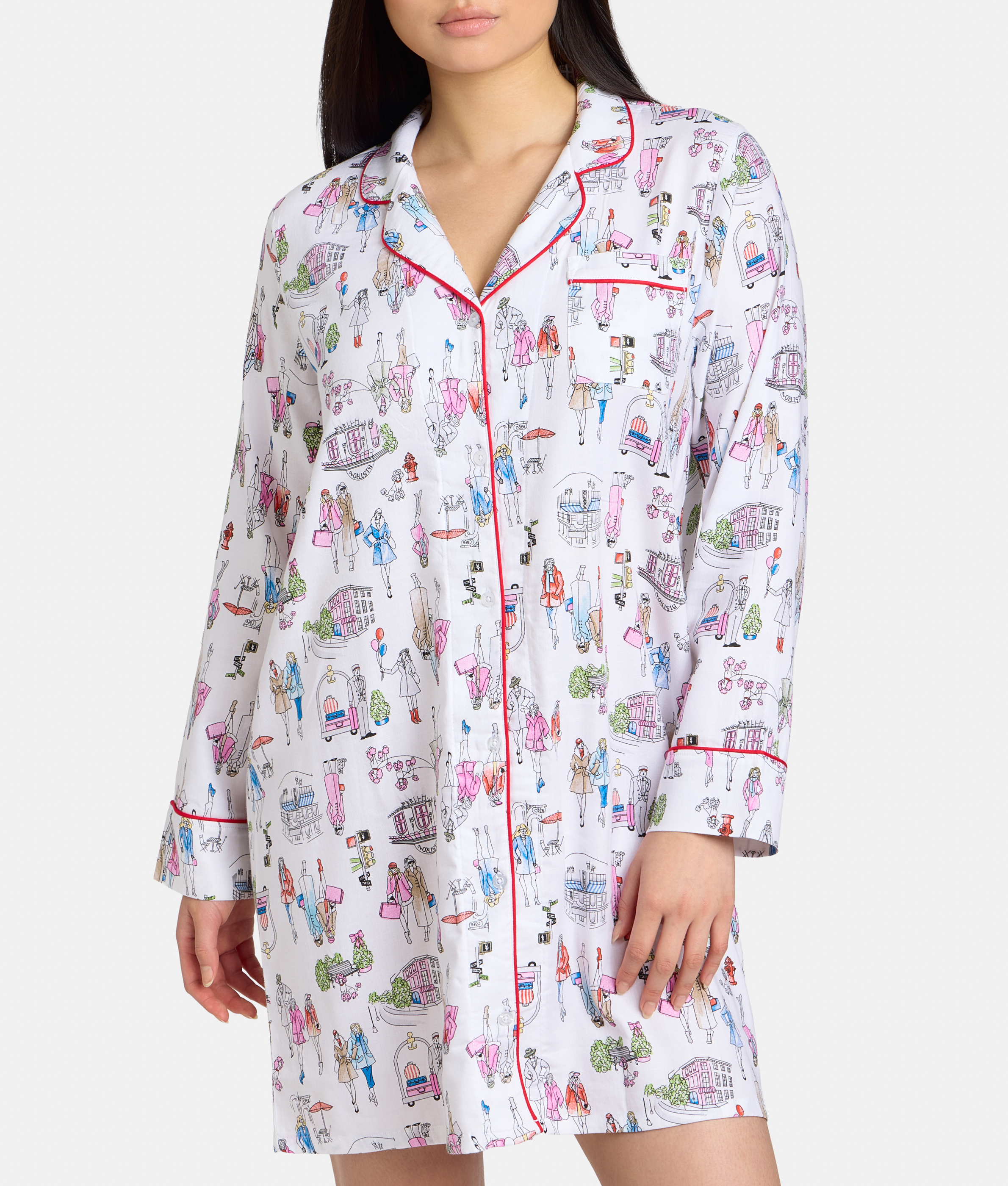 The Cozy Brushed Cotton Printed Sleep Shirt thumbnail 2