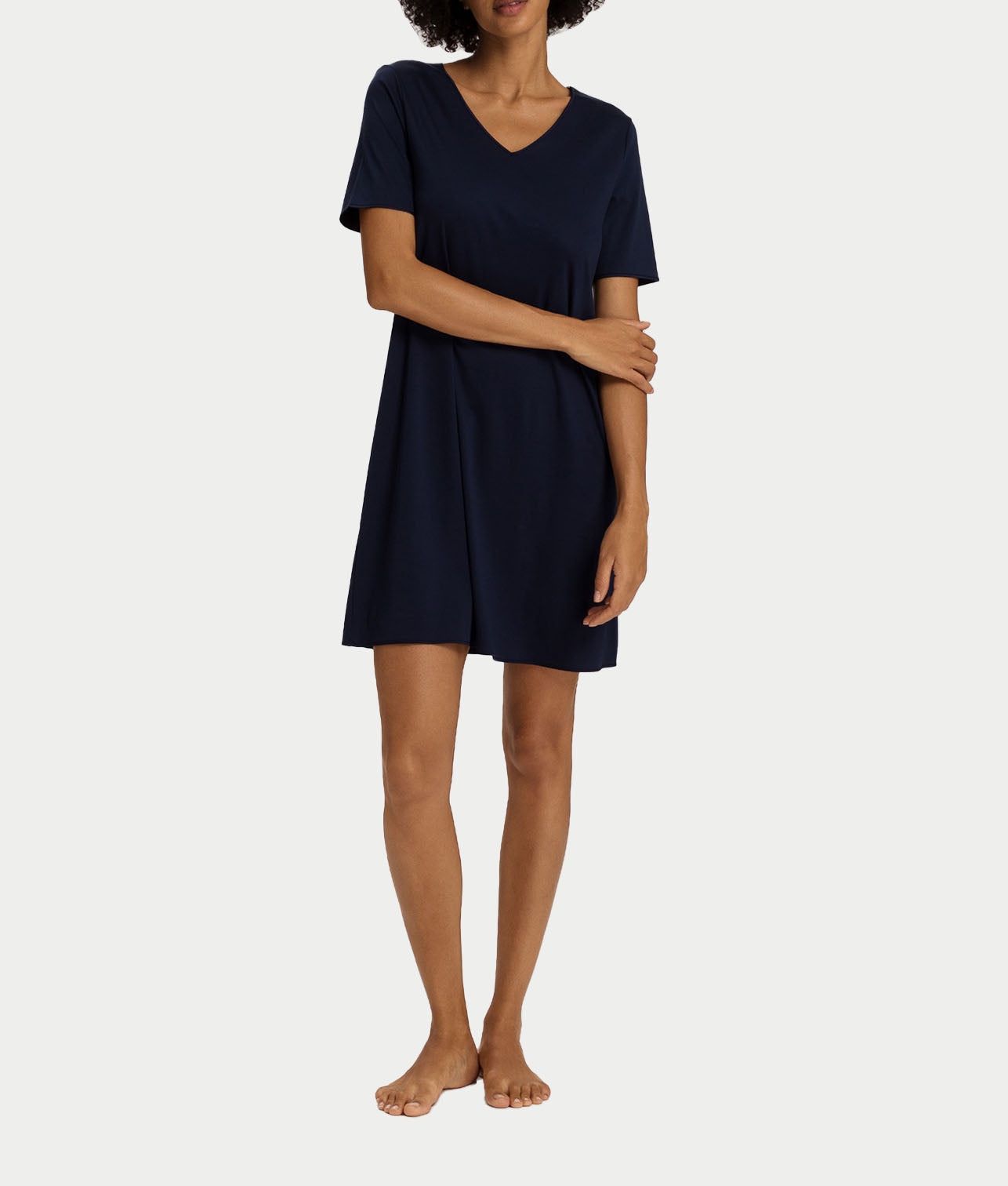 Cotton Silk V-Neck Cotton Nightgown thumbnail 3
